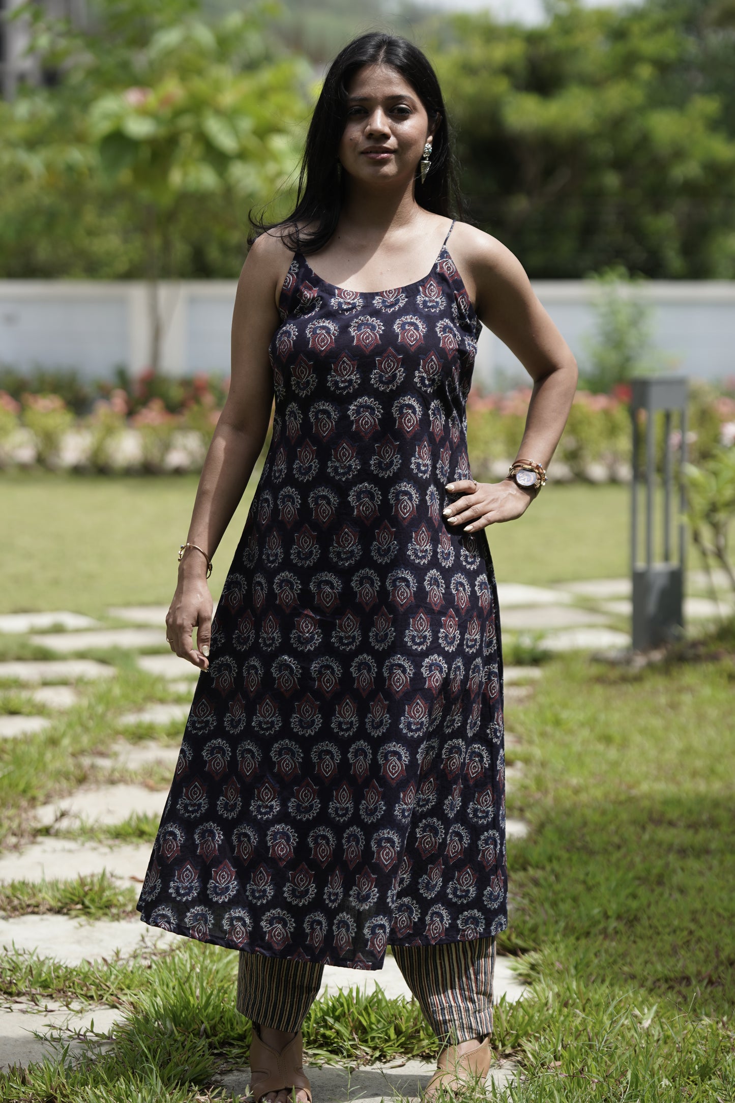 Ajrakh slip dress