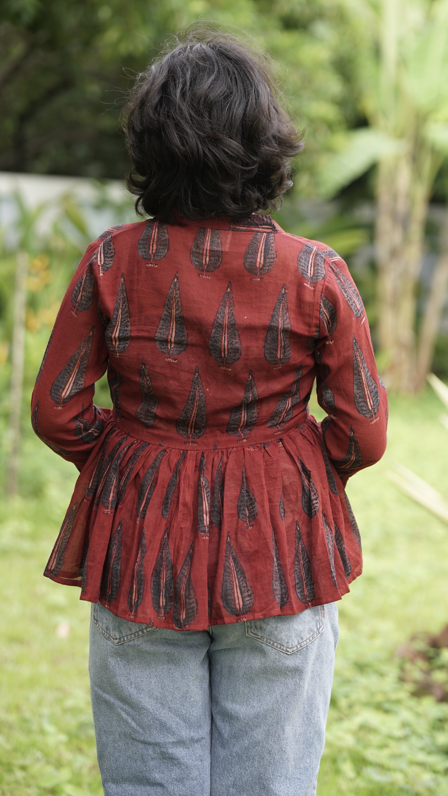 Peplum top - Red