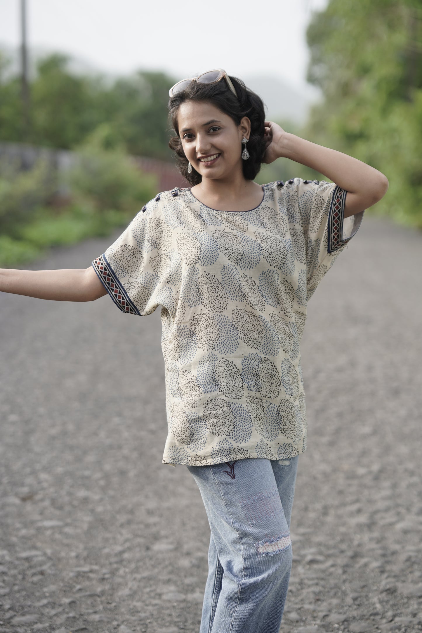 Mulmul loose short top
