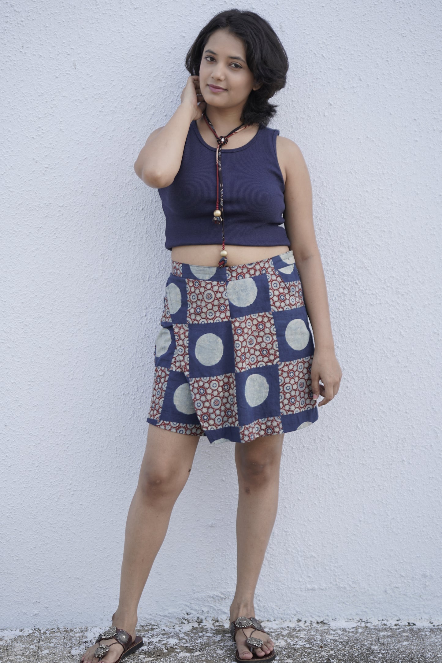 Ajrakh skort pant