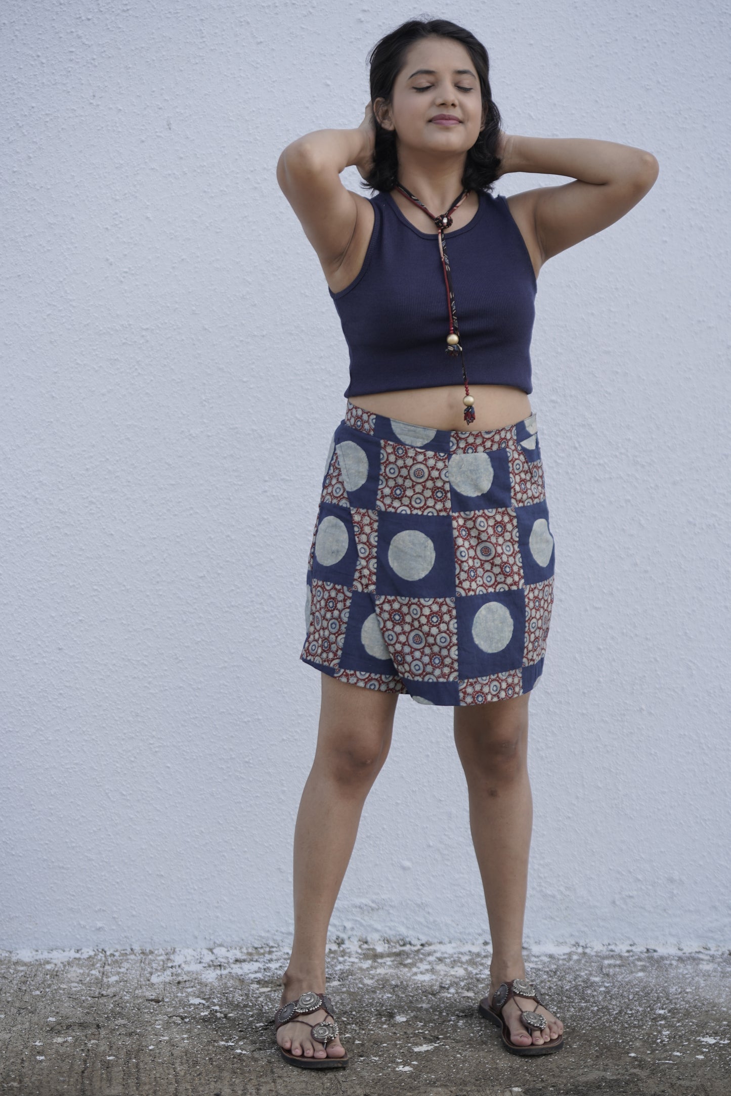 Ajrakh skort pant