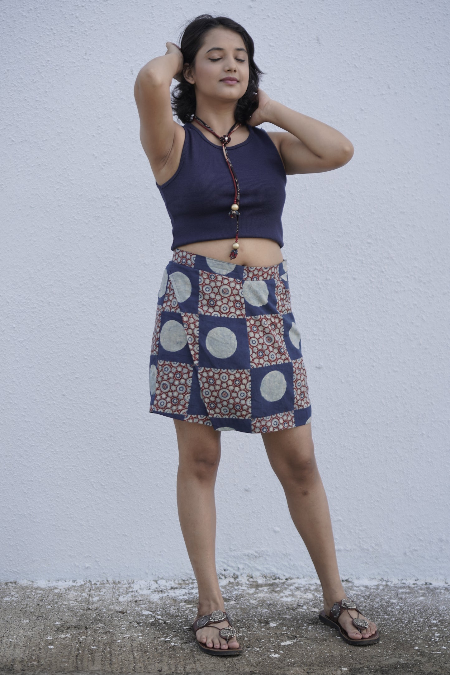 Ajrakh skort pant