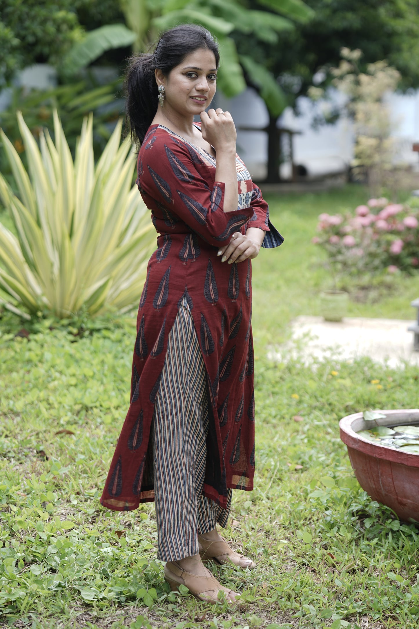 Long Straight Fit Kurta with Patch work