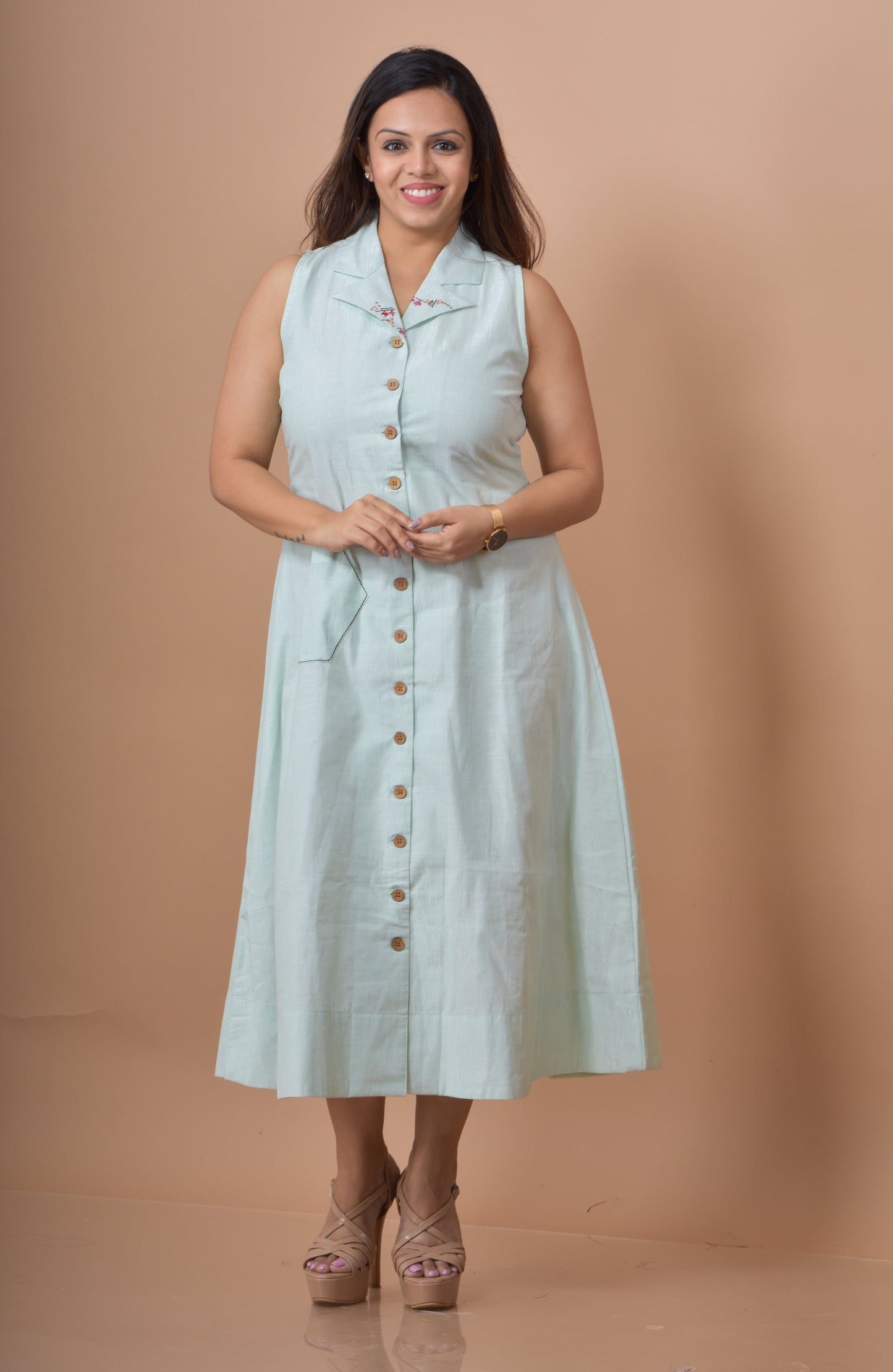 Blazer Collar Dress- Pista