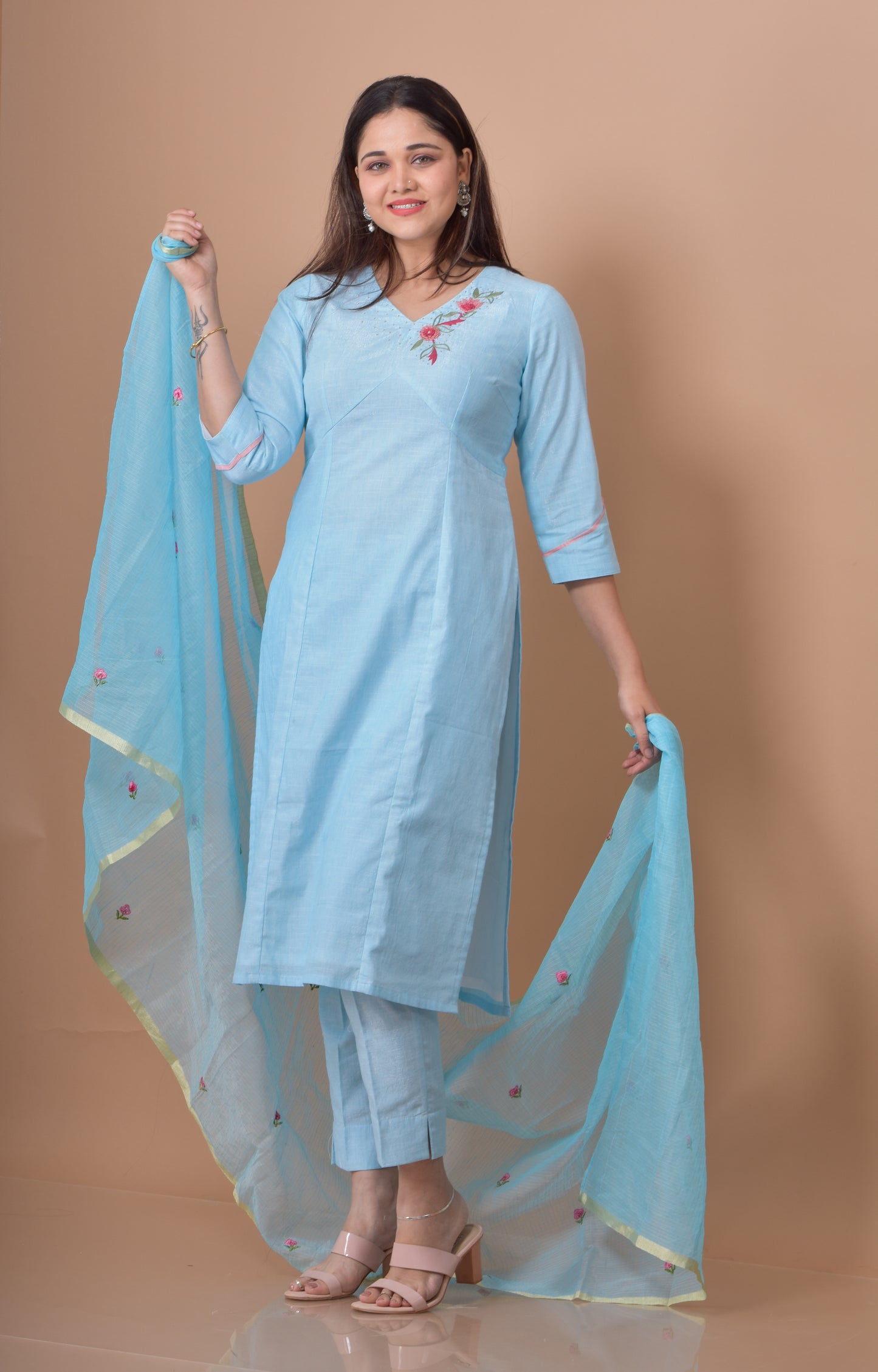 Empire Cut Kurta Pant Set