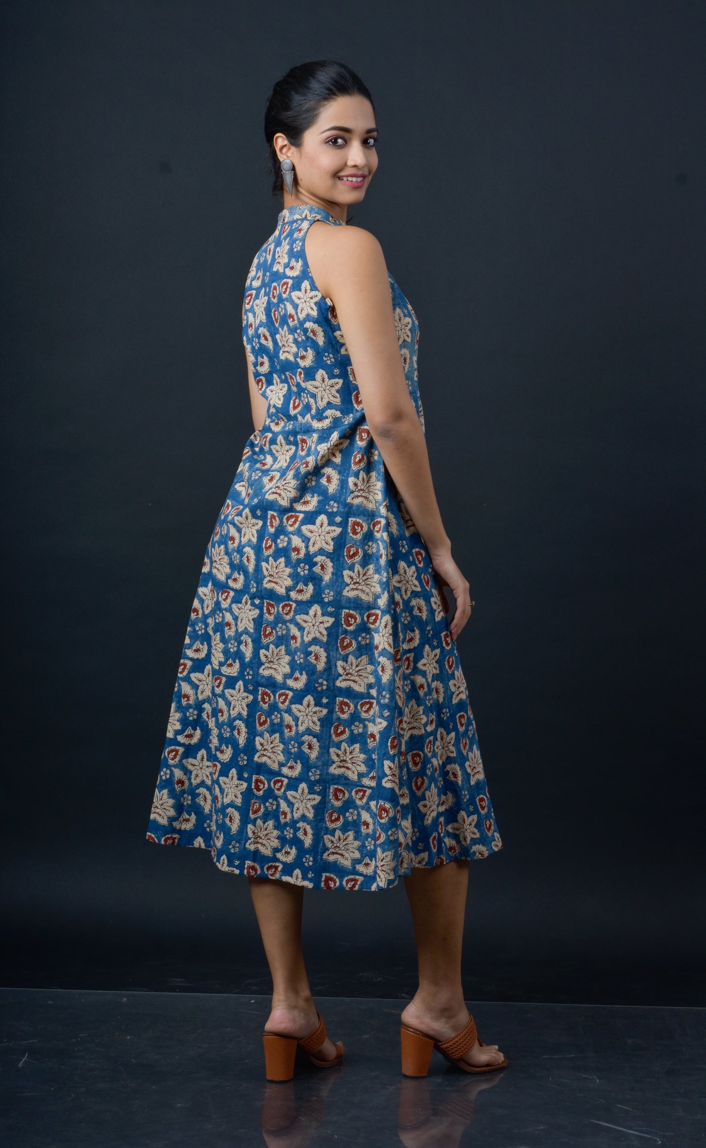 Ajrakh Halter Neck Dress