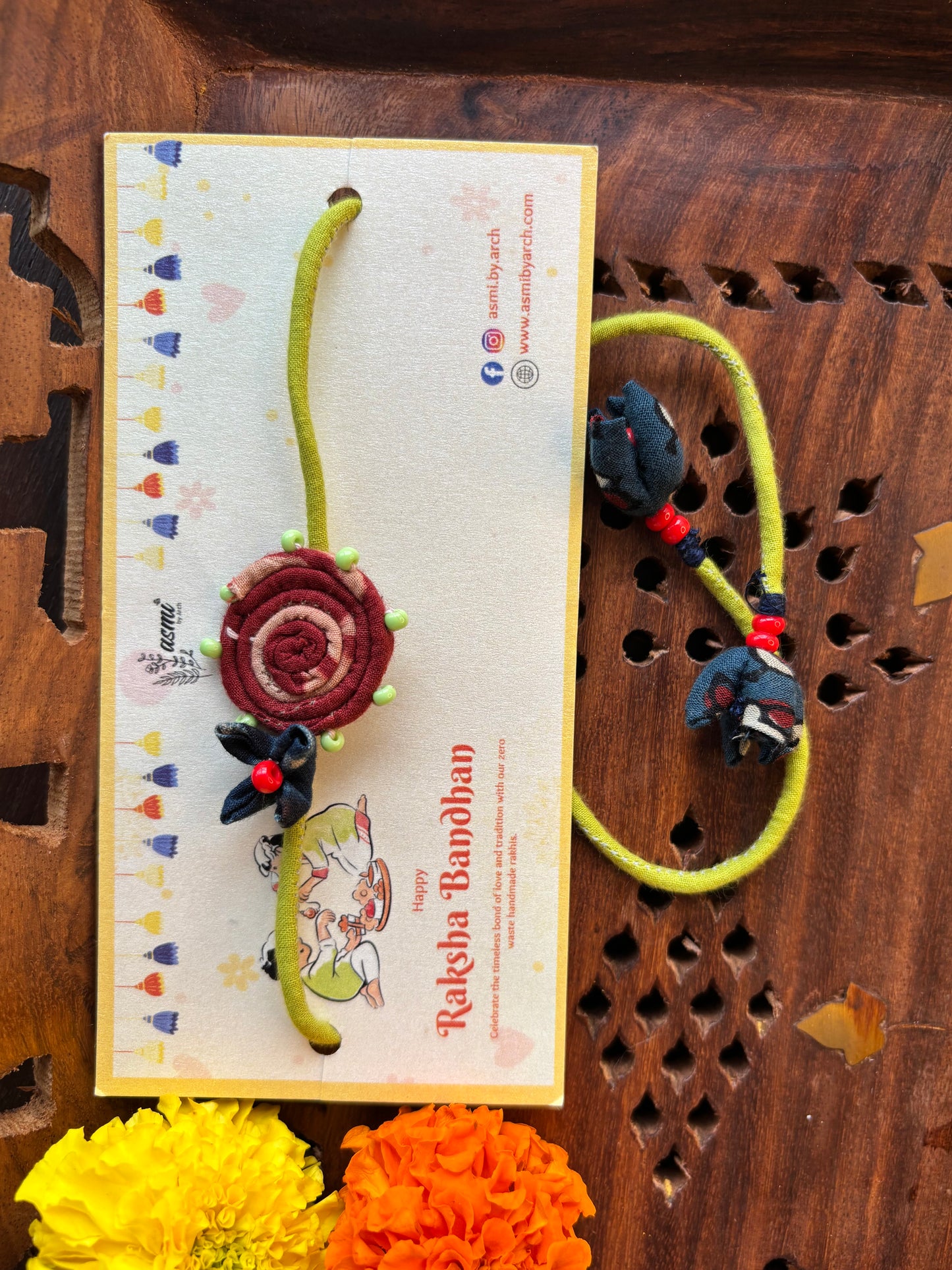 Ajrakh Gul Rakhi