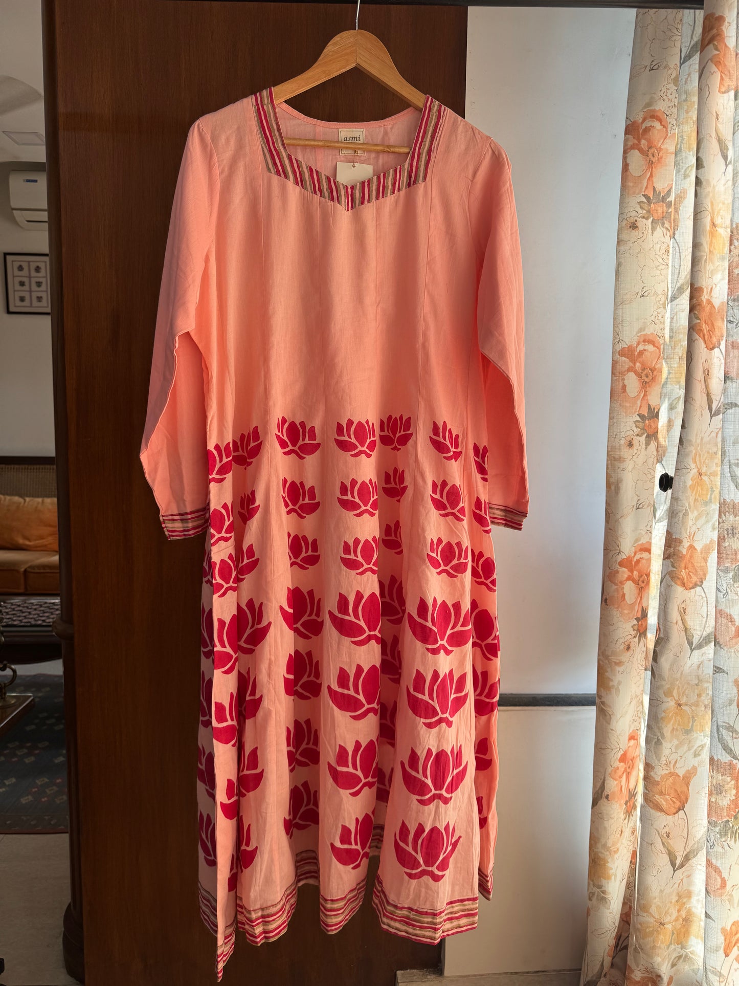 Pink Kali Lotus Printed Dress