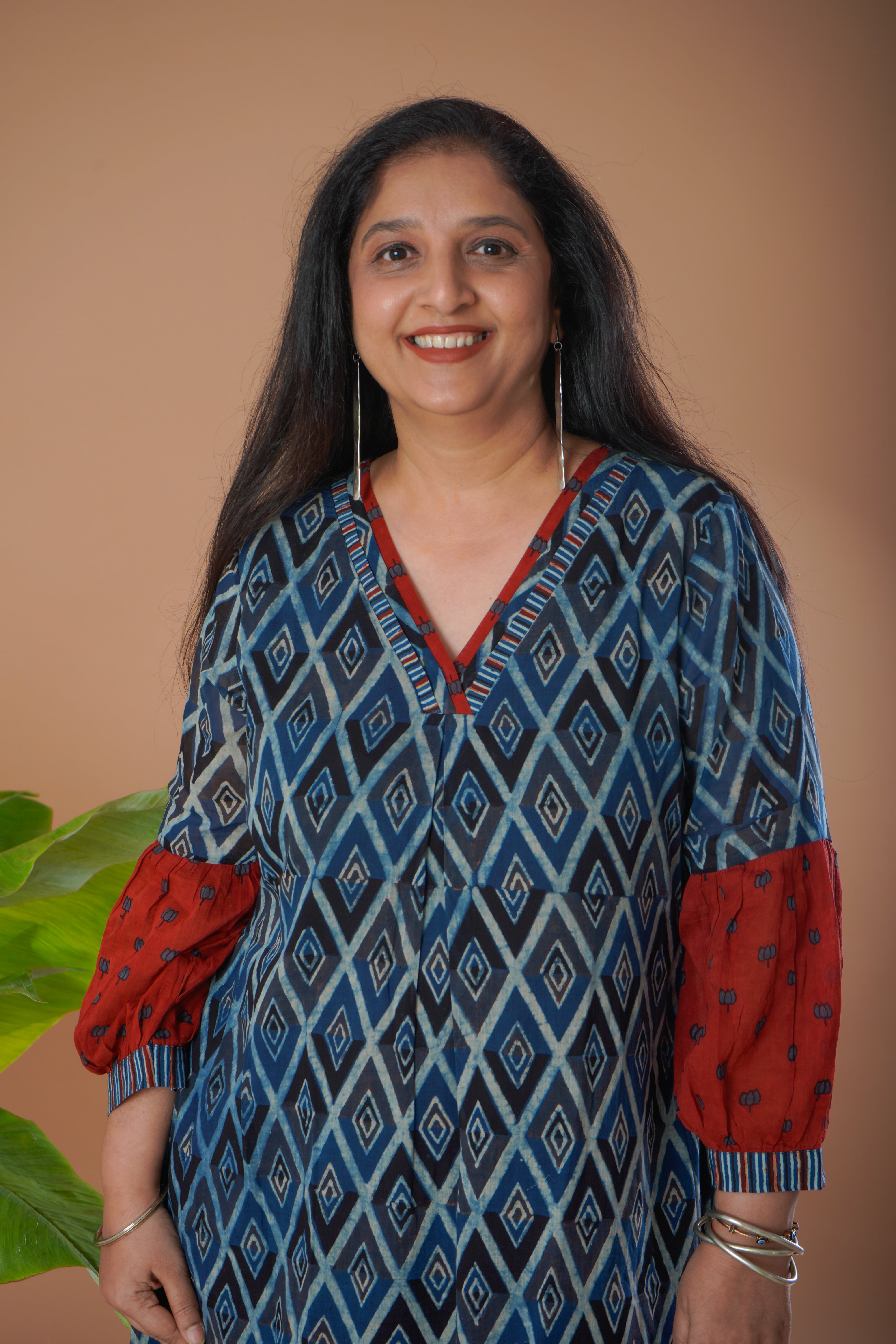 Ajrakh Printed Mul Cotton Dress