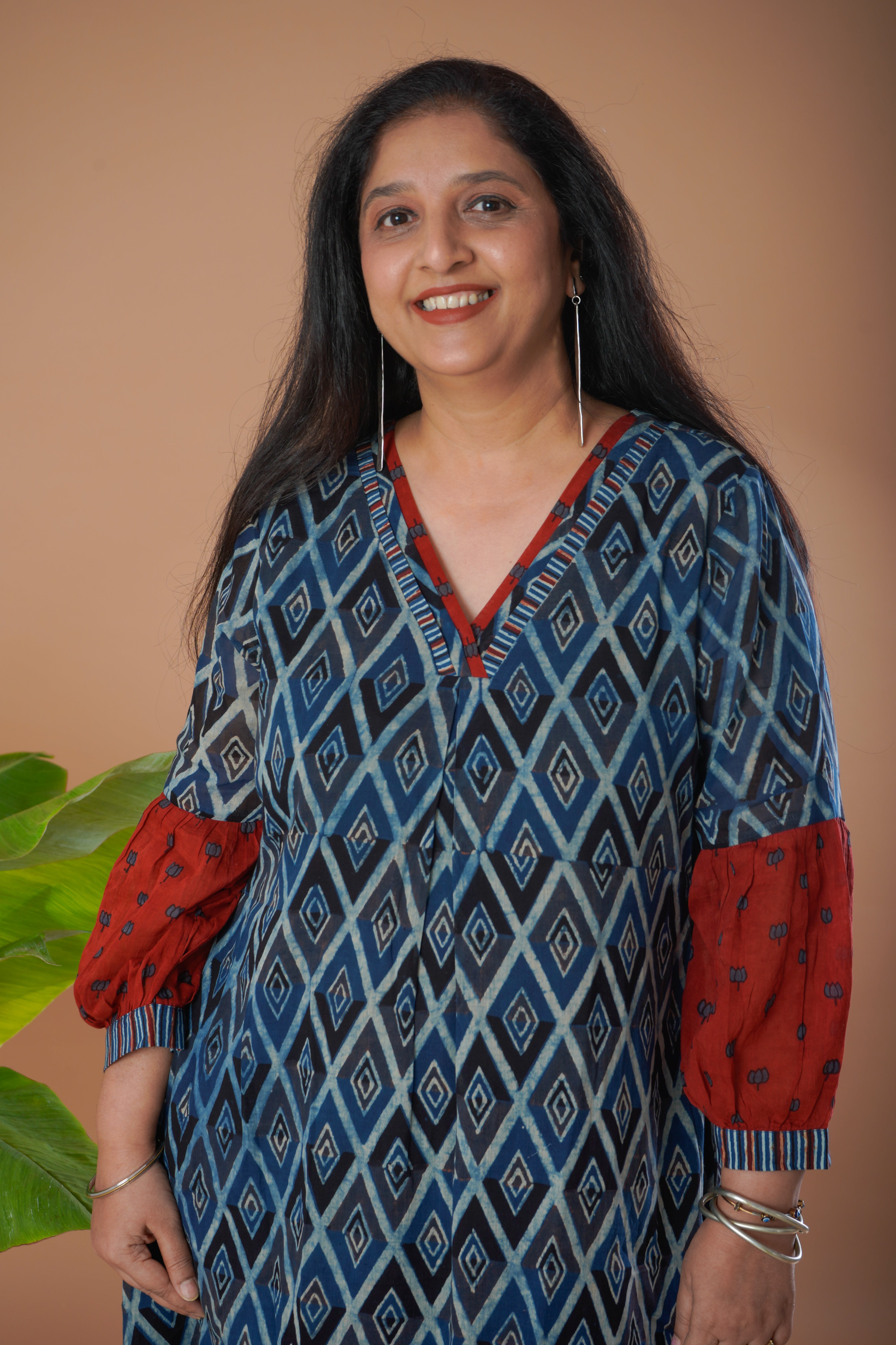 Ajrakh Printed Mul Cotton Dress