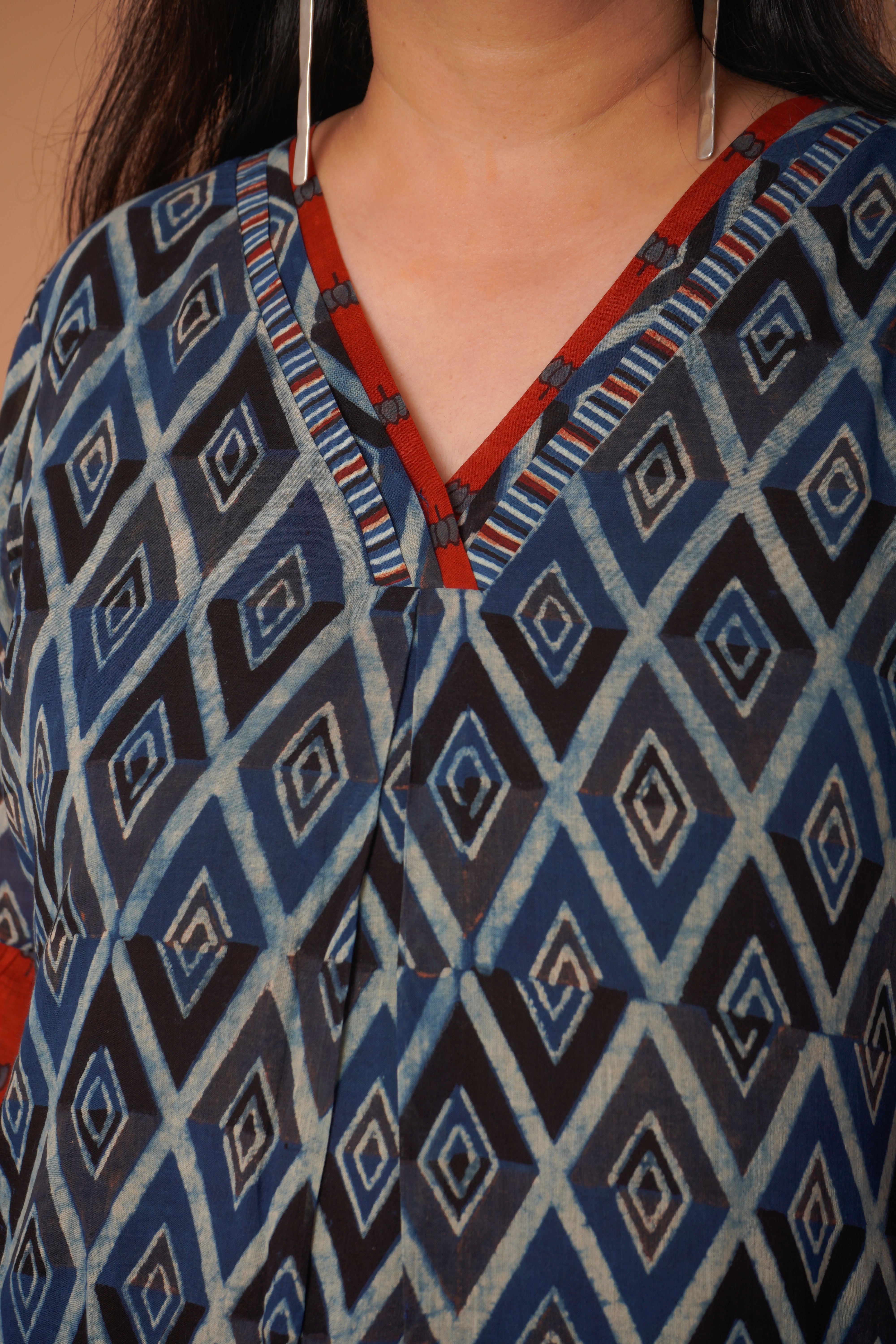 Ajrakh Printed Mul Cotton Dress