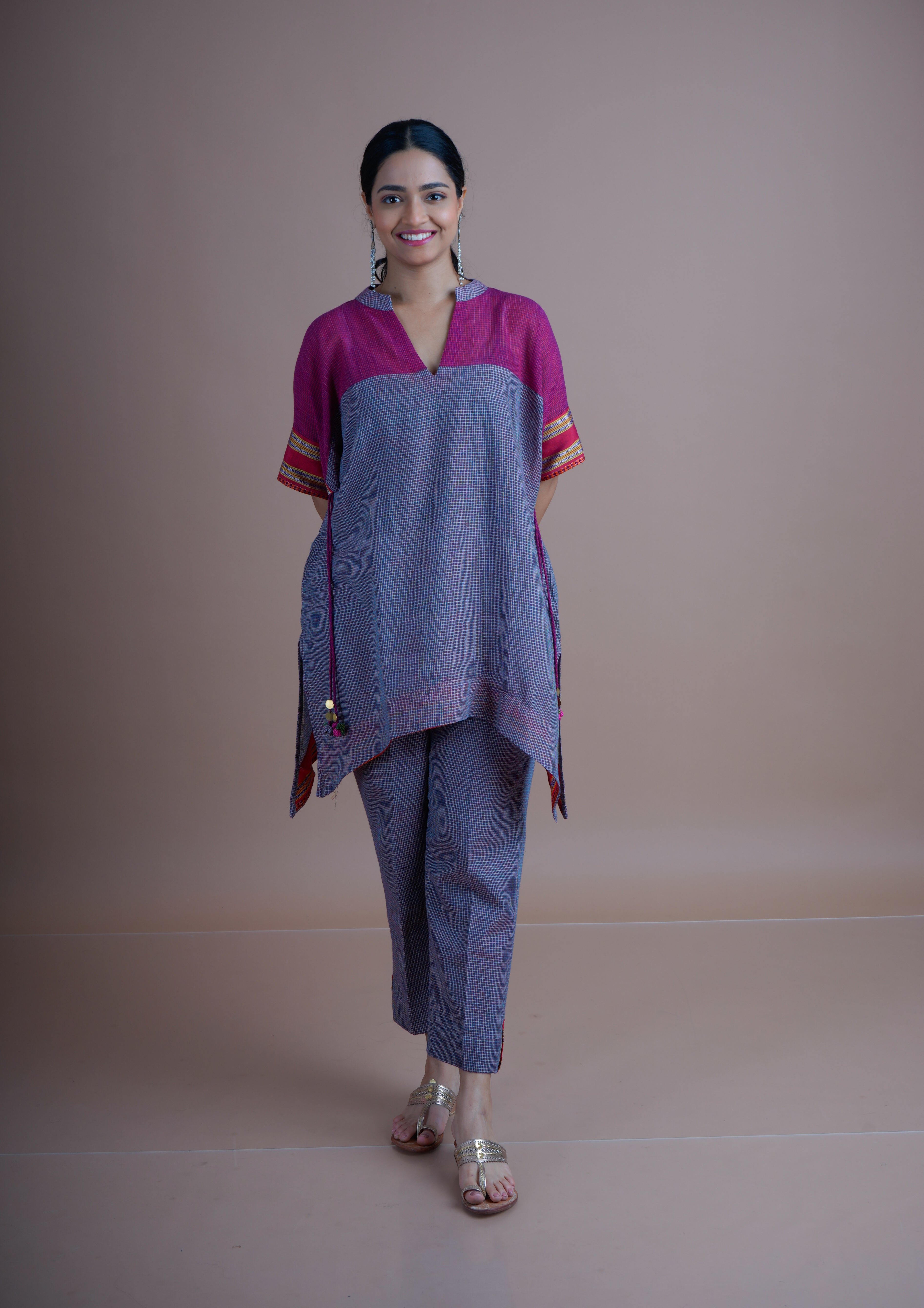 Kunabi Kaftan Co-ord set with tassels detailing