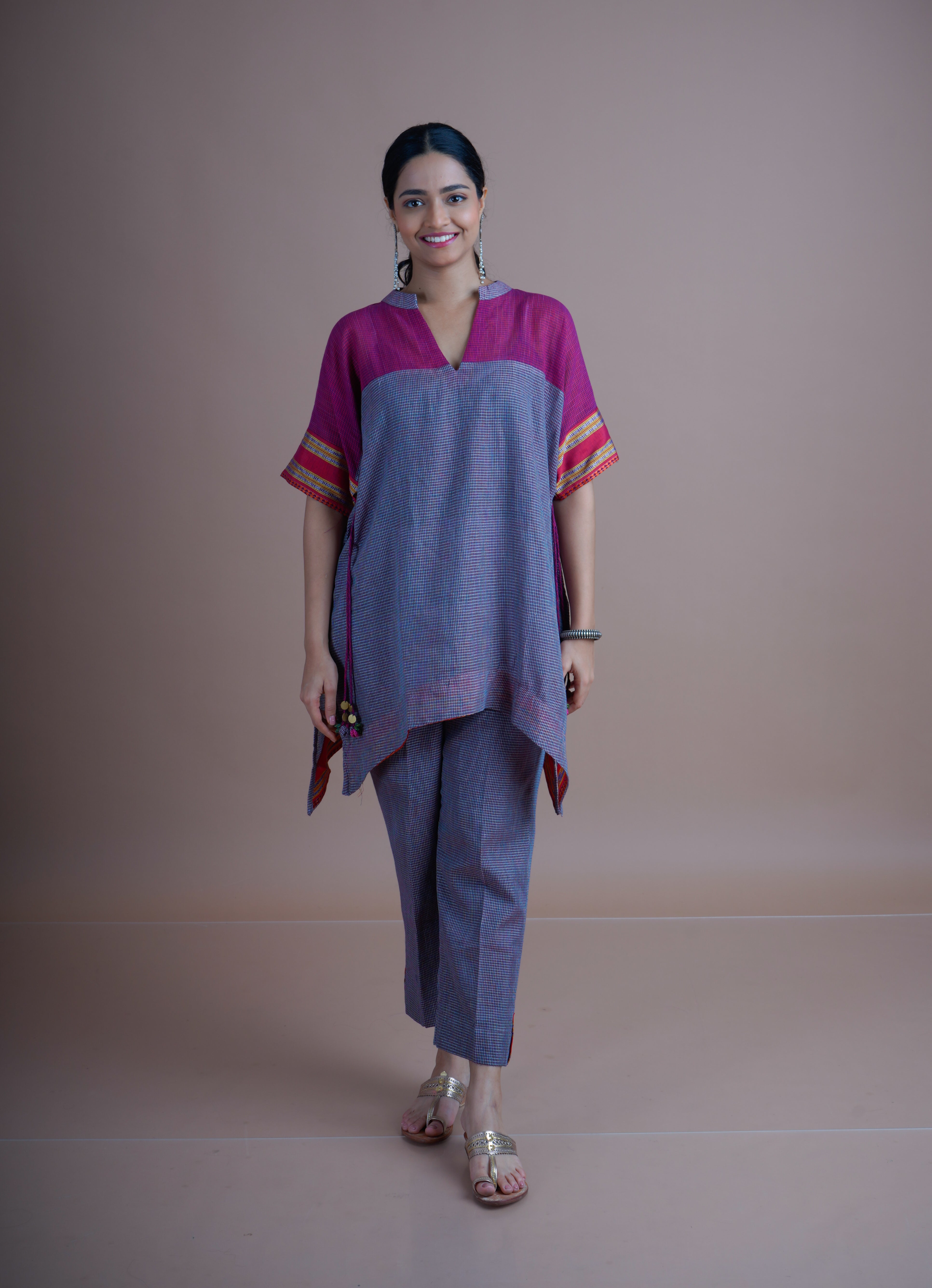 Kunabi Kaftan Co-ord set with tassels detailing