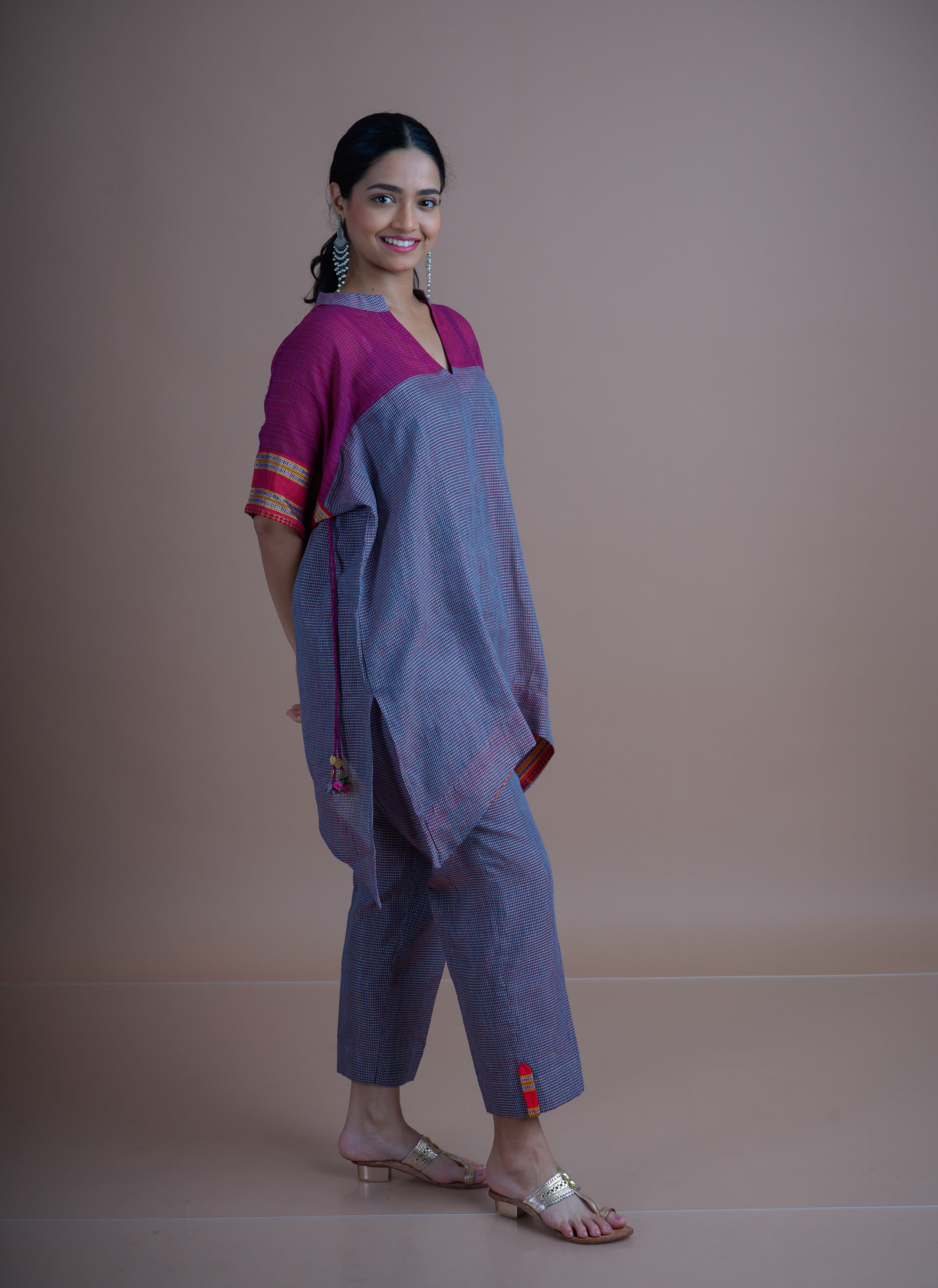 Kunabi Kaftan Co-ord set with tassels detailing