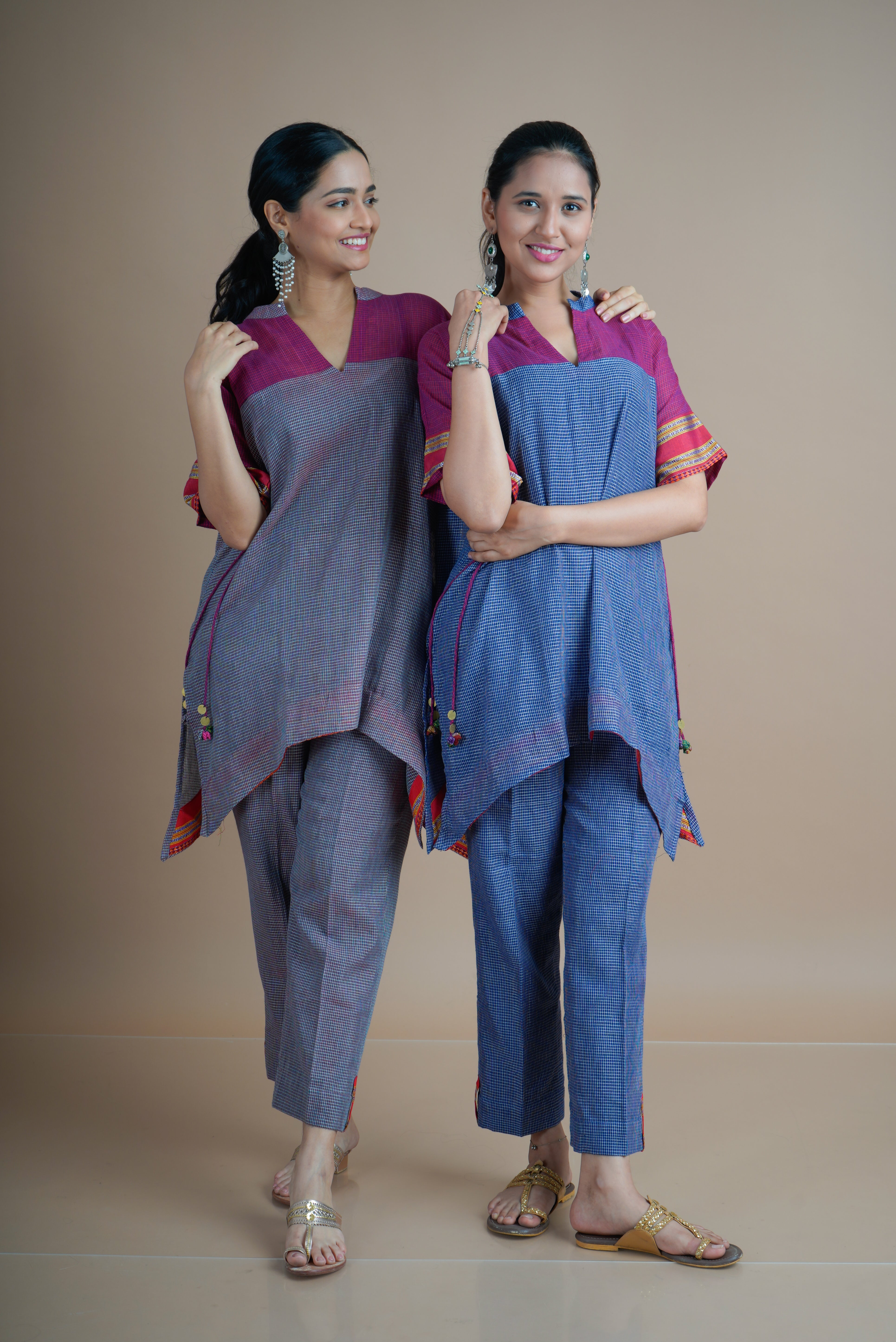 Kunabi Kaftan Co-ord set with tassels detailing