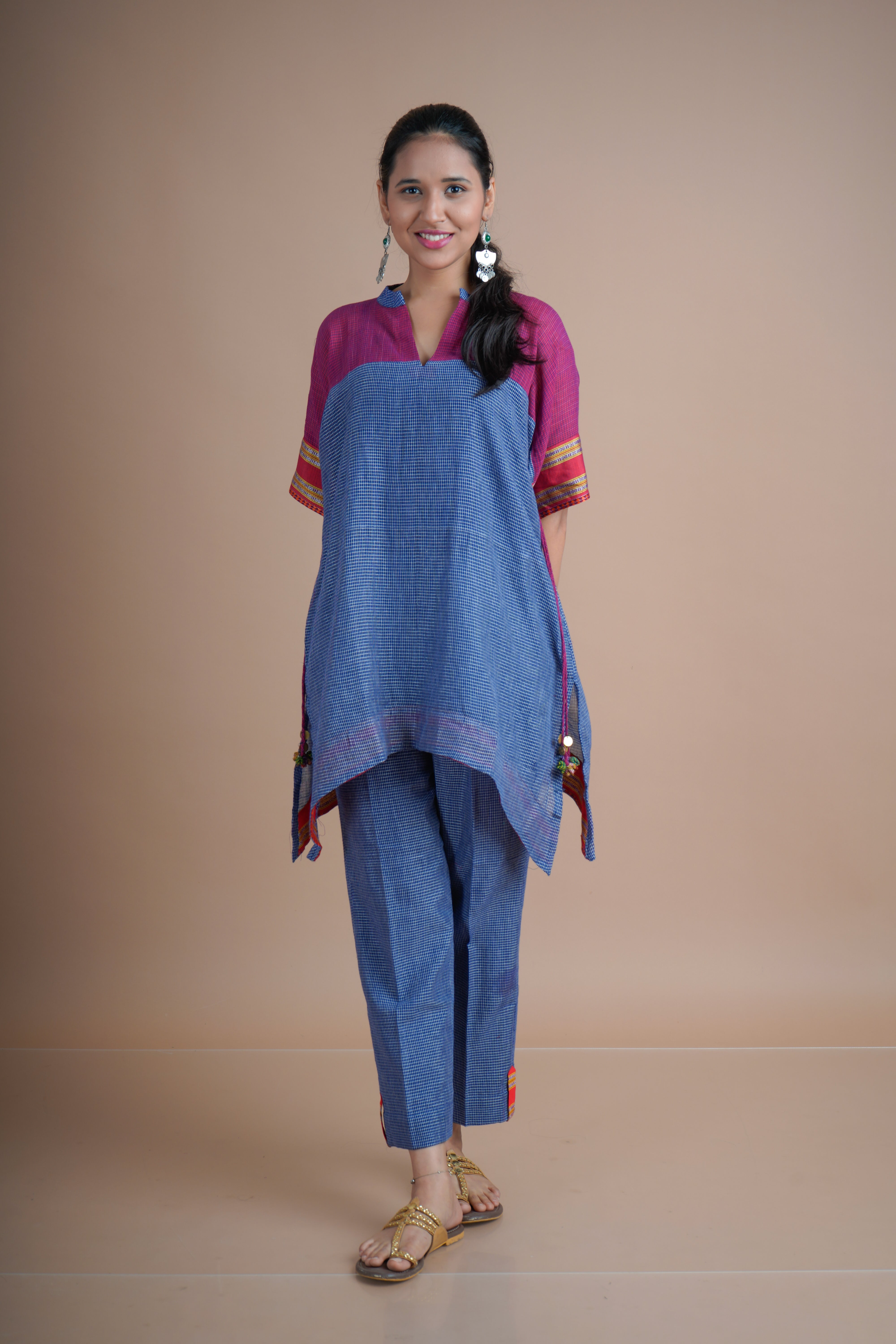 Kunabi Kaftan Co-ord set with tassels detailing