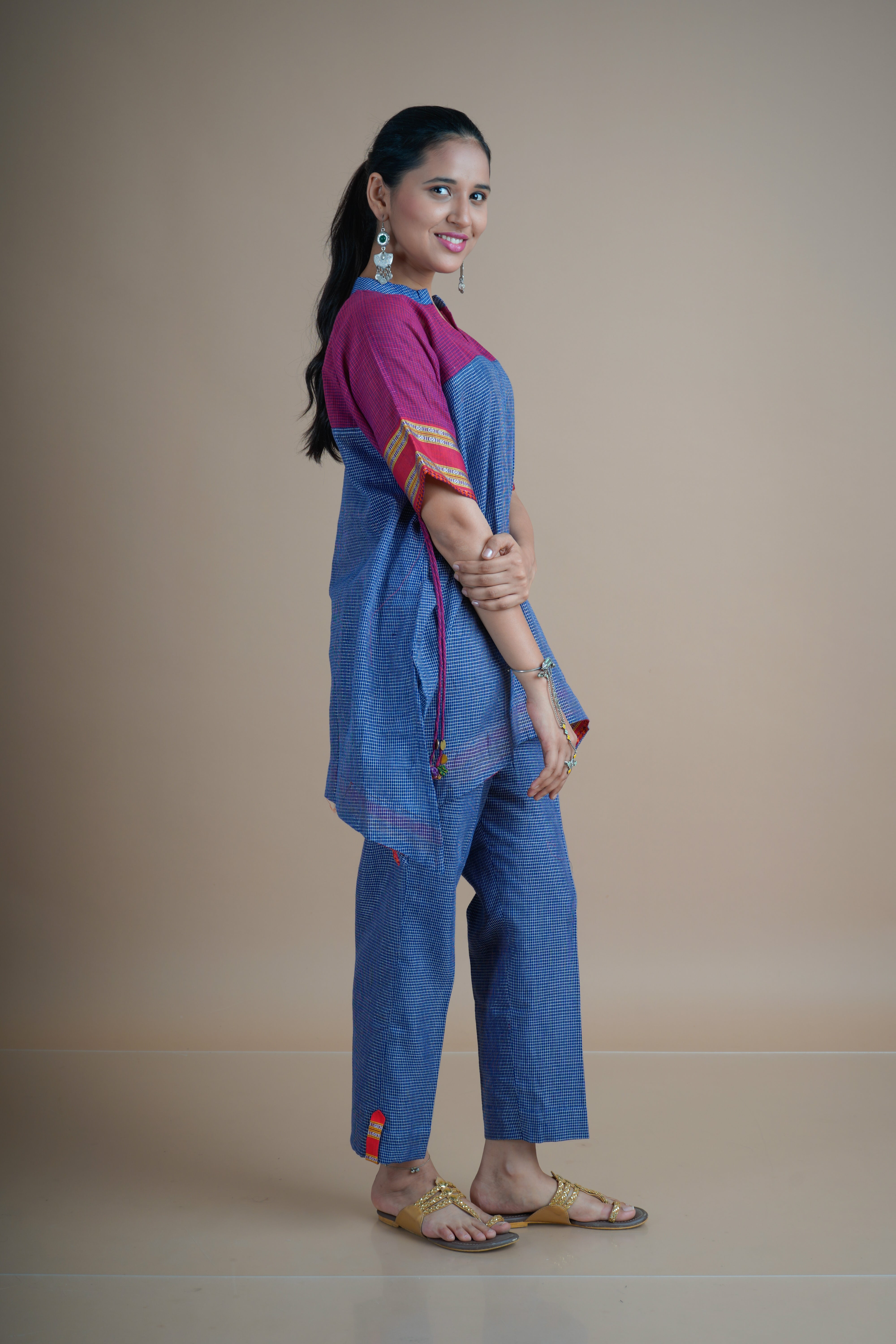Kunabi Kaftan Co-ord set with tassels detailing