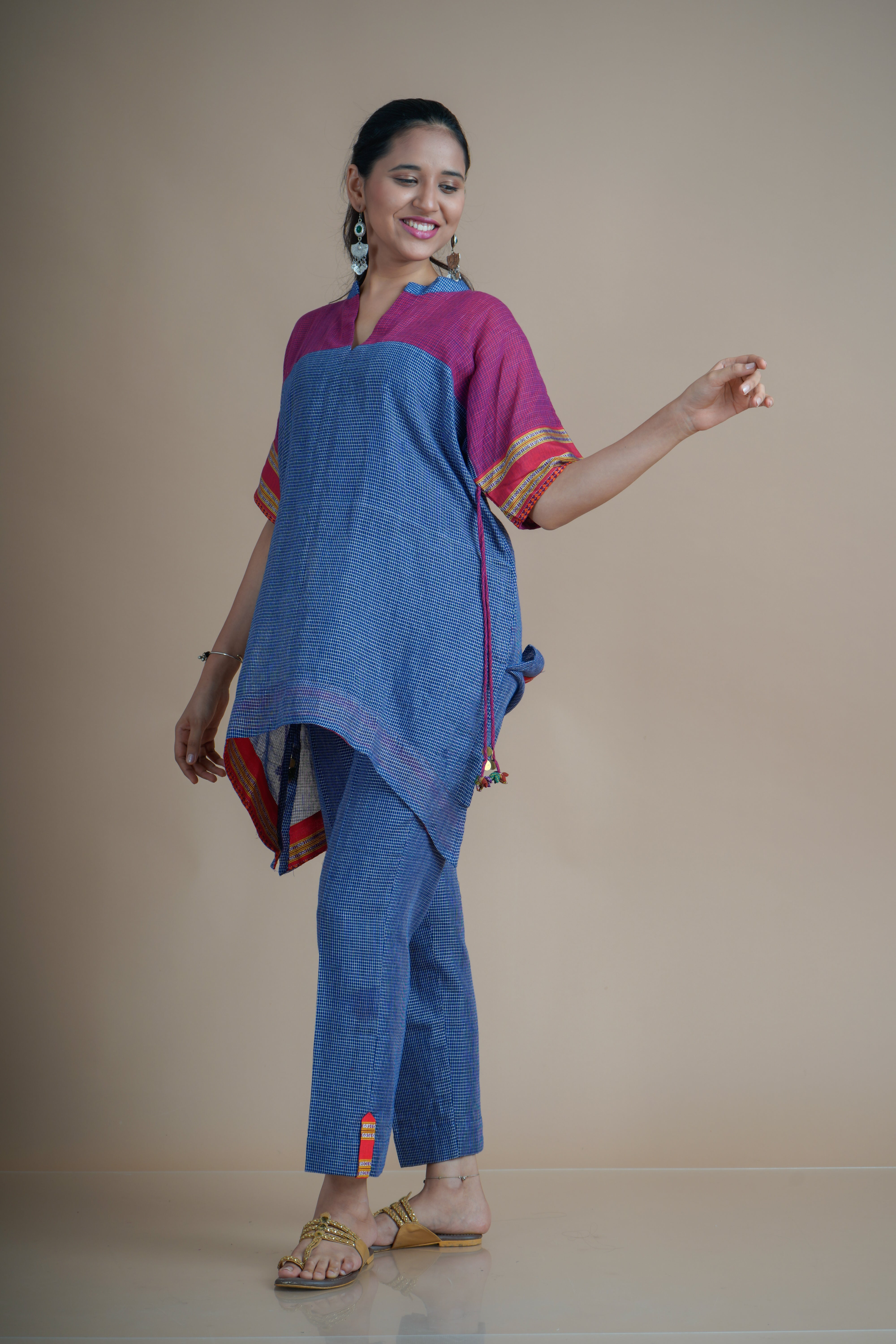 Kunabi Kaftan Co-ord set with tassels detailing