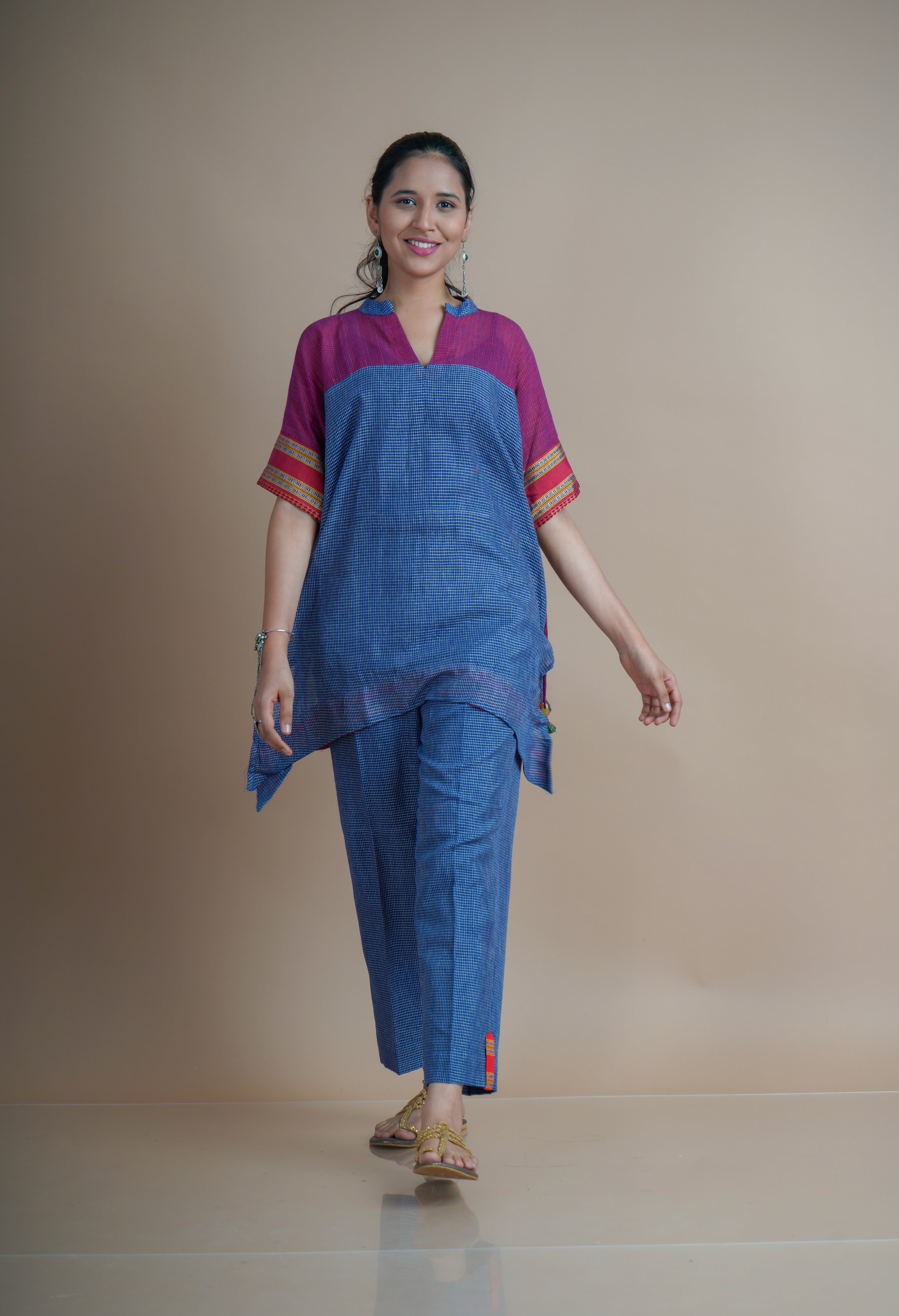 Kunabi Kaftan Co-ord set with tassels detailing