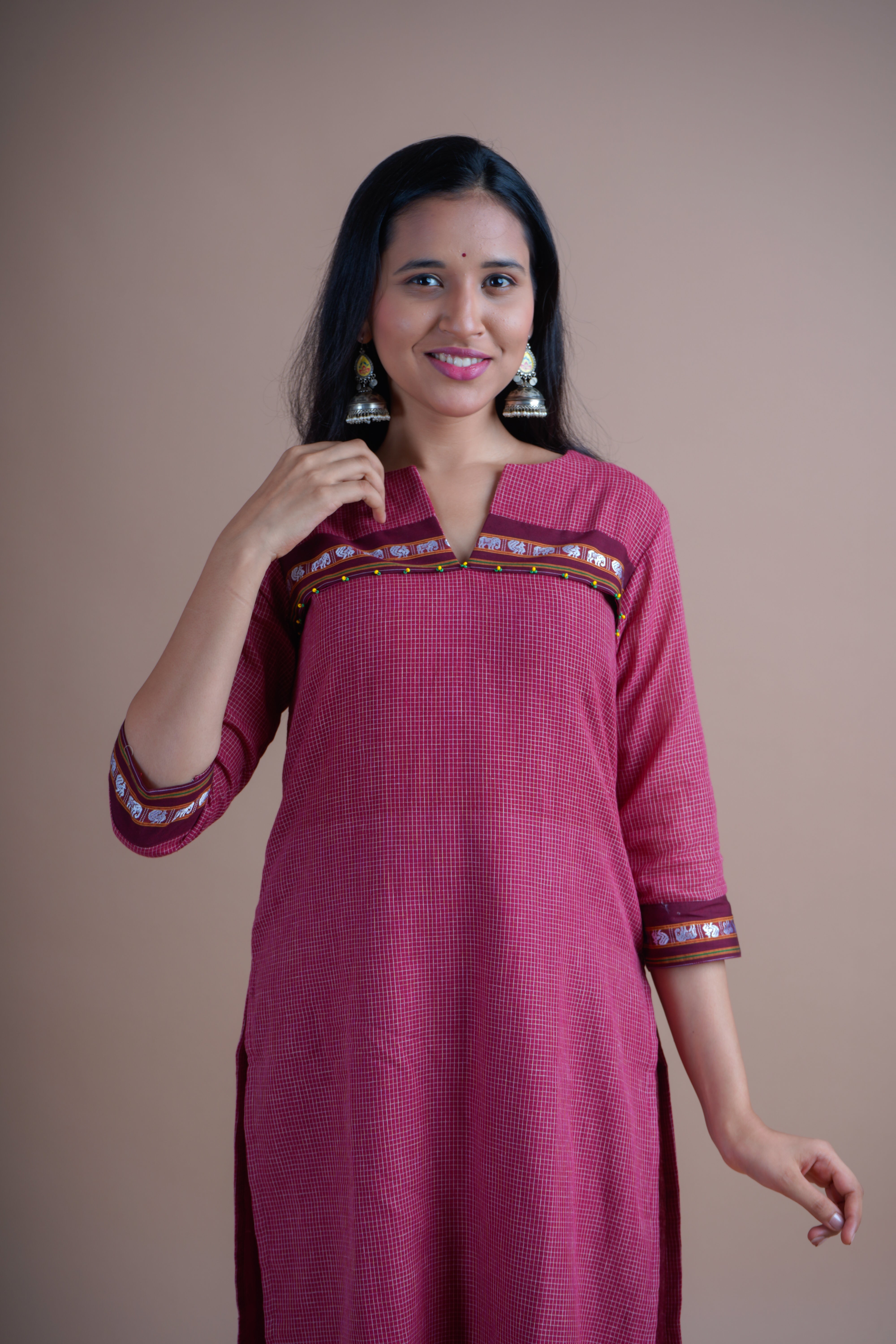 Khan Detail Straight fit kurta pant set