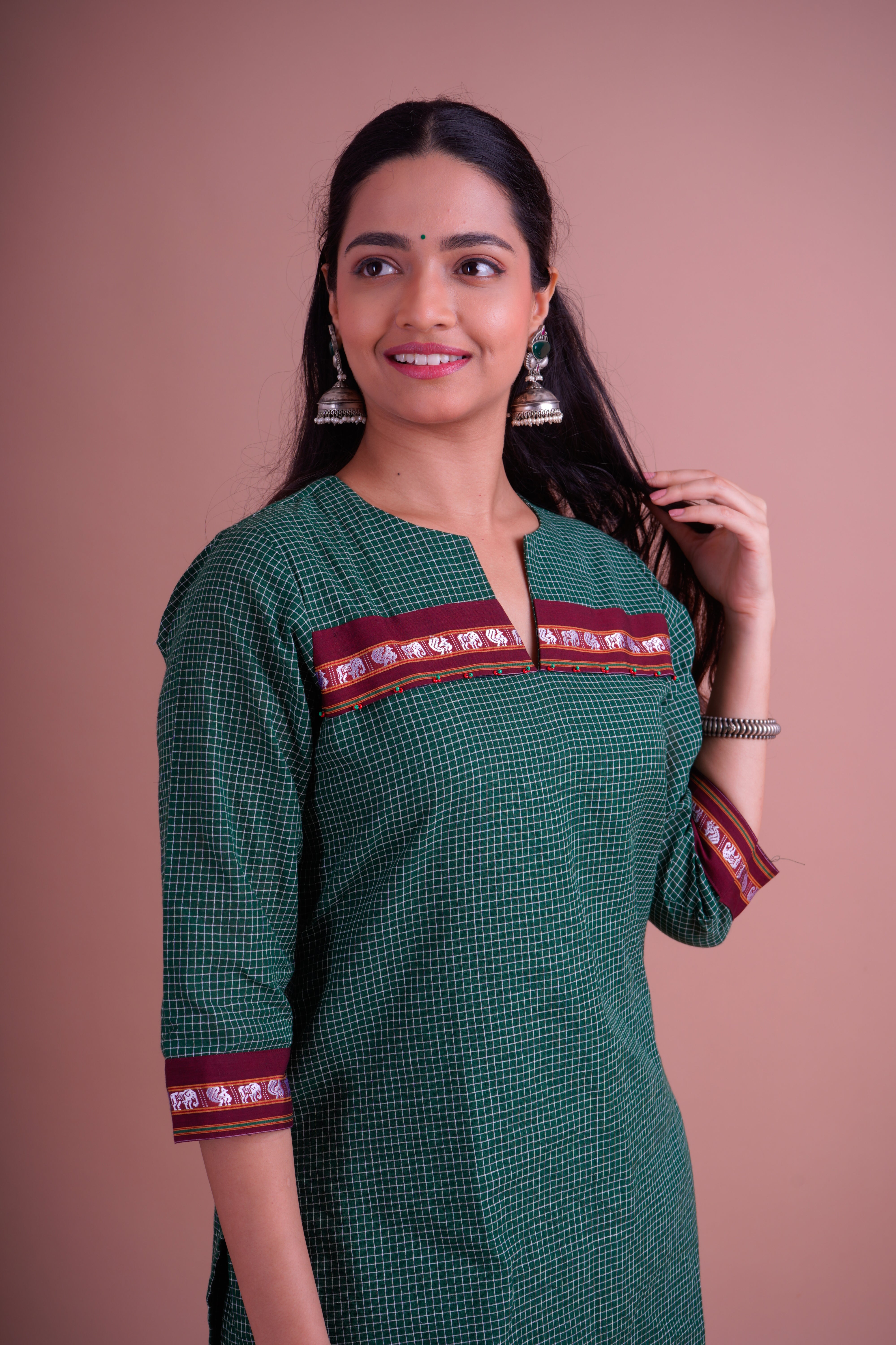khan Detail Straight fit kurta pant set