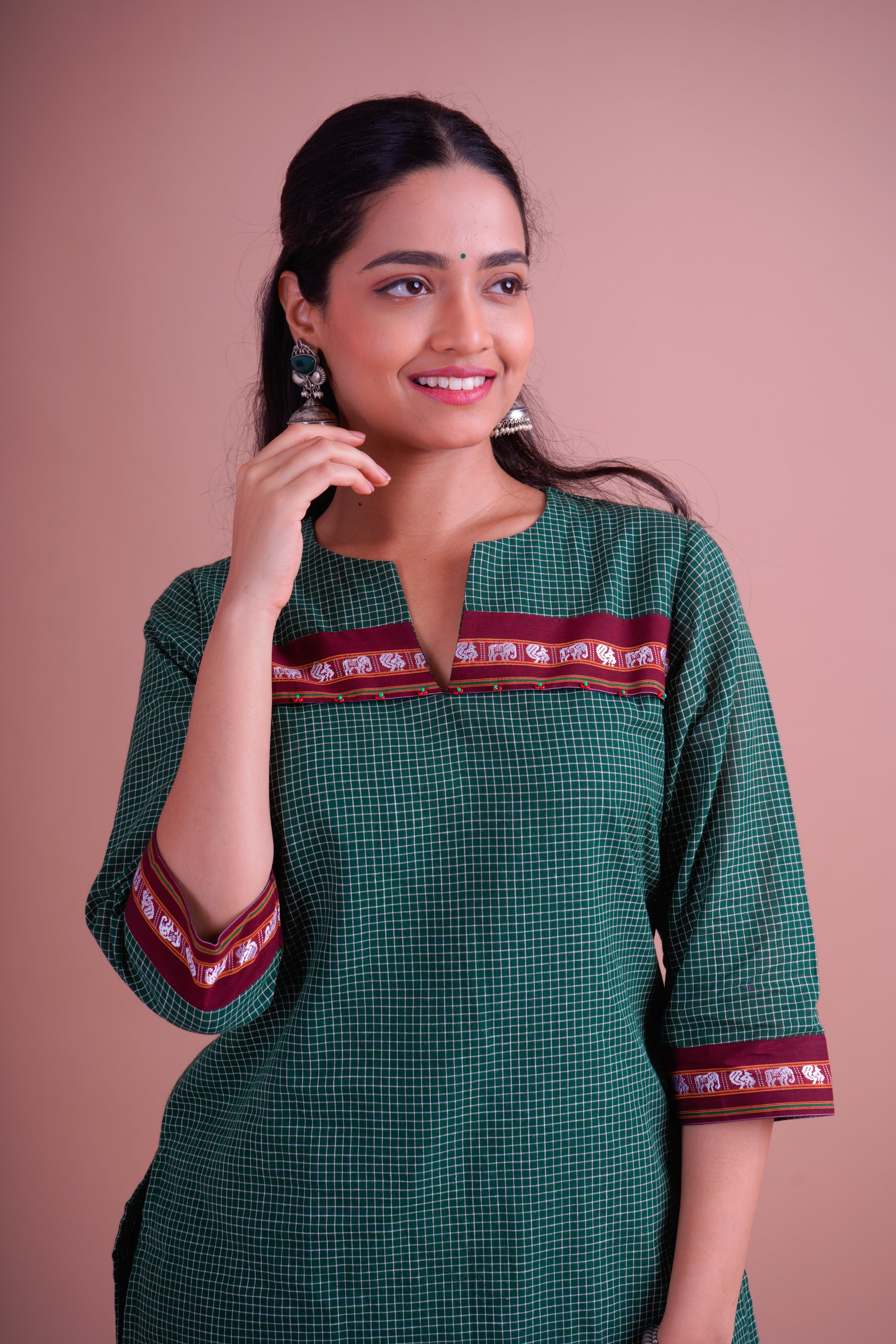 khan Detail Straight fit kurta pant set