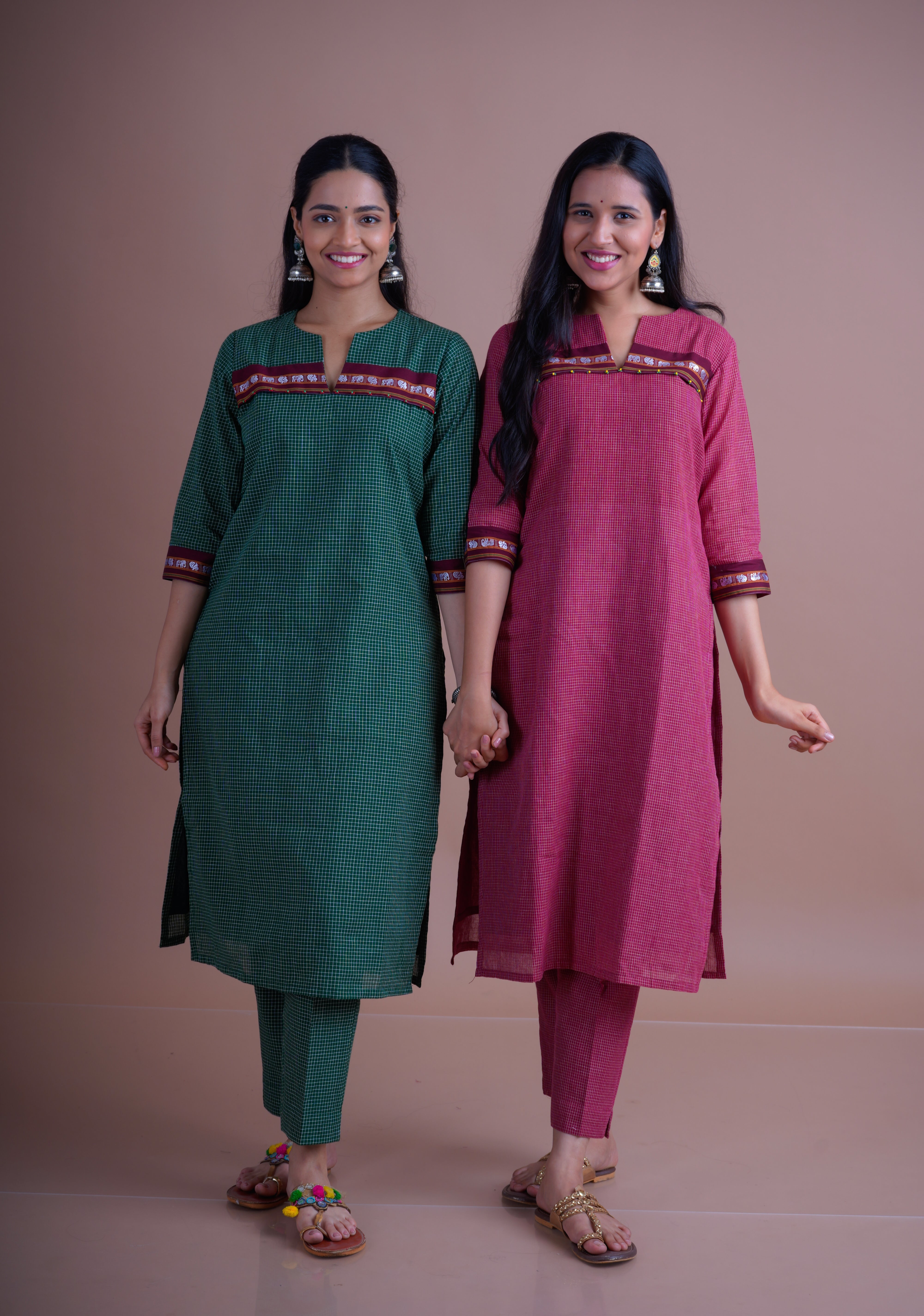 Khan Detail Straight fit kurta pant set