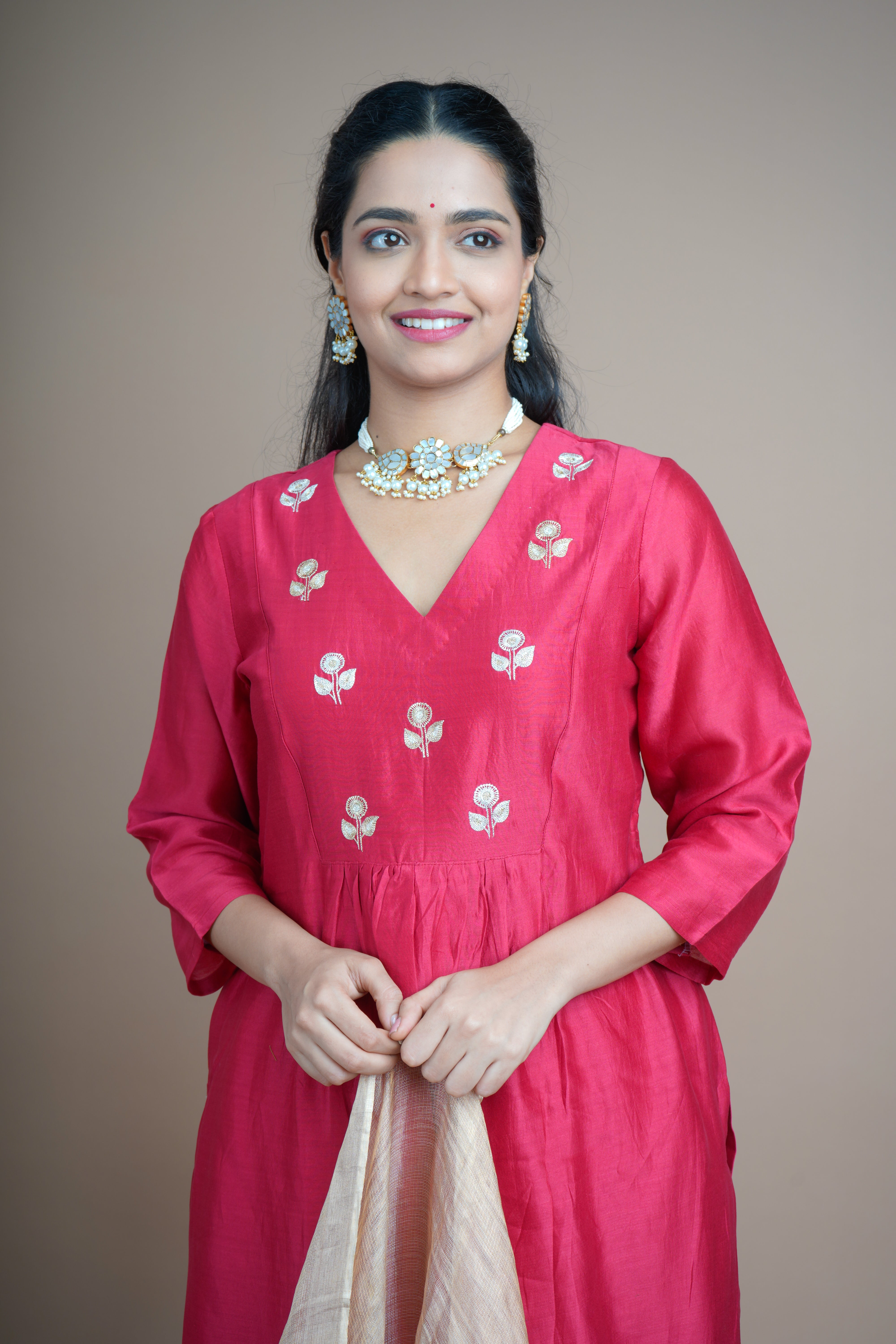 Kusumika (कुसुमिका) – Blooming Blossom - Kurta and Pant Set With Dupatta