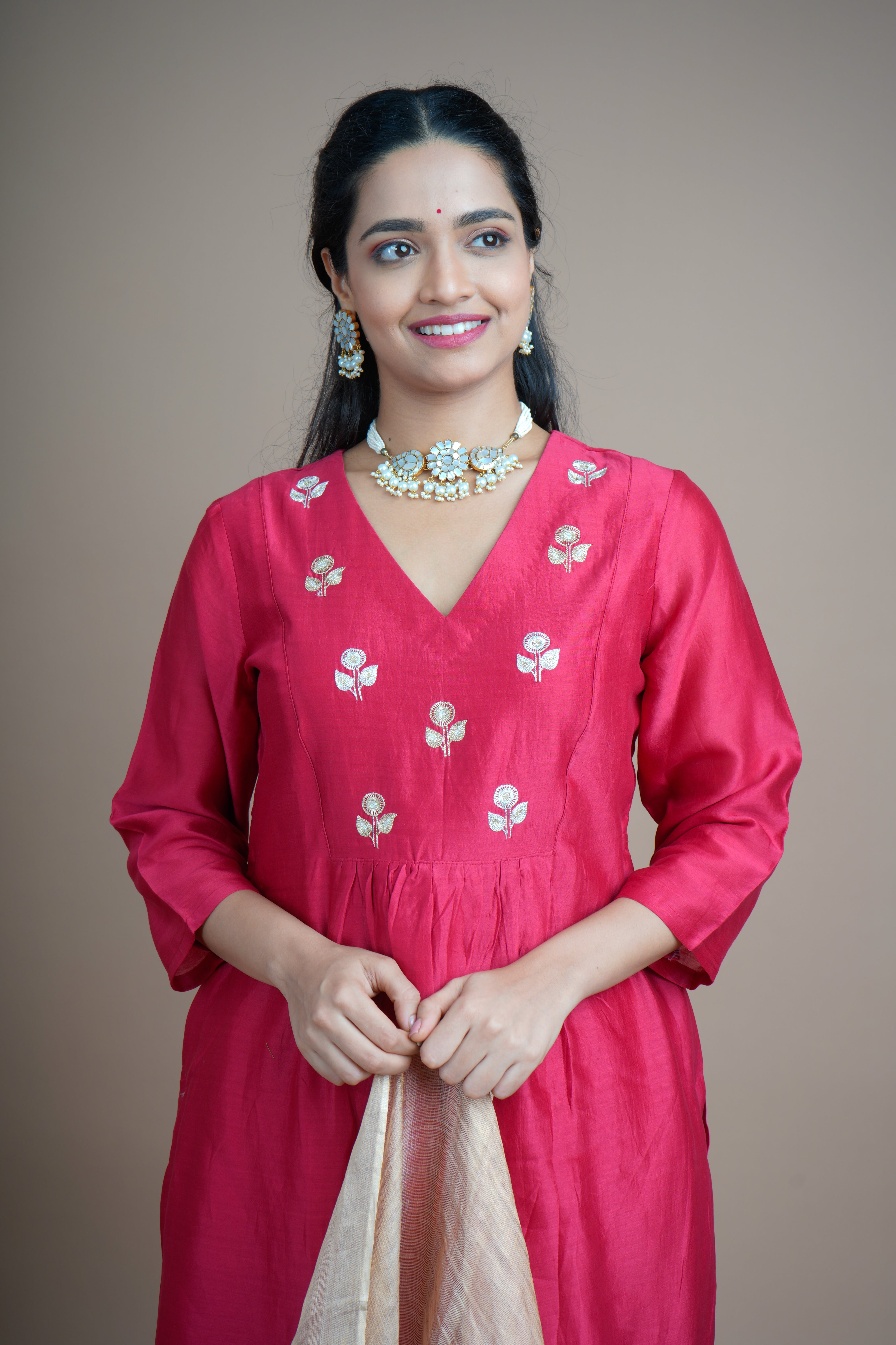 Kusumika (कुसुमिका) – Blooming Blossom - Kurta and Pant Set With Dupatta