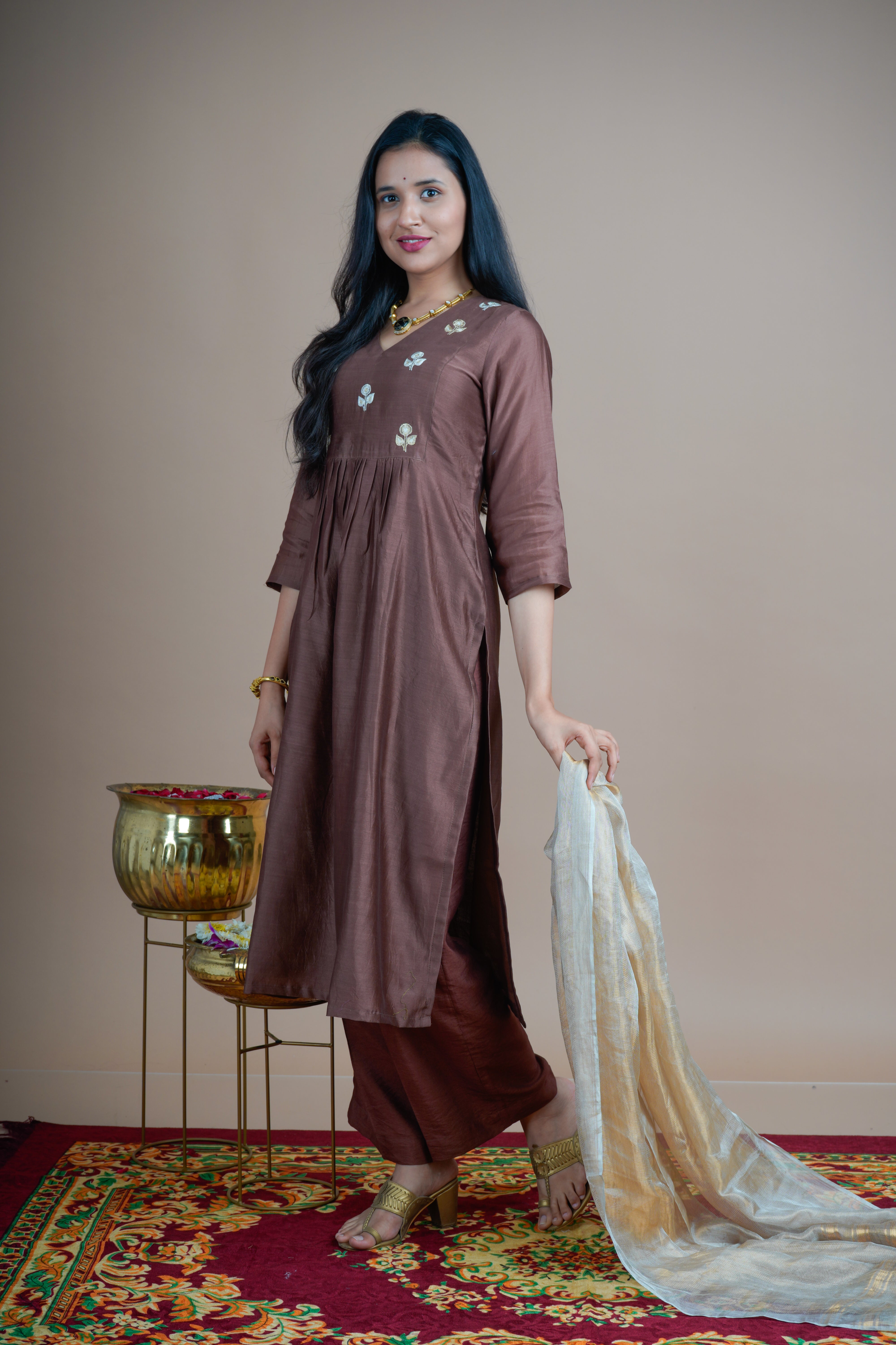 Kasturi (कस्तुरी)- Kurta and Pant Set with Dupatta