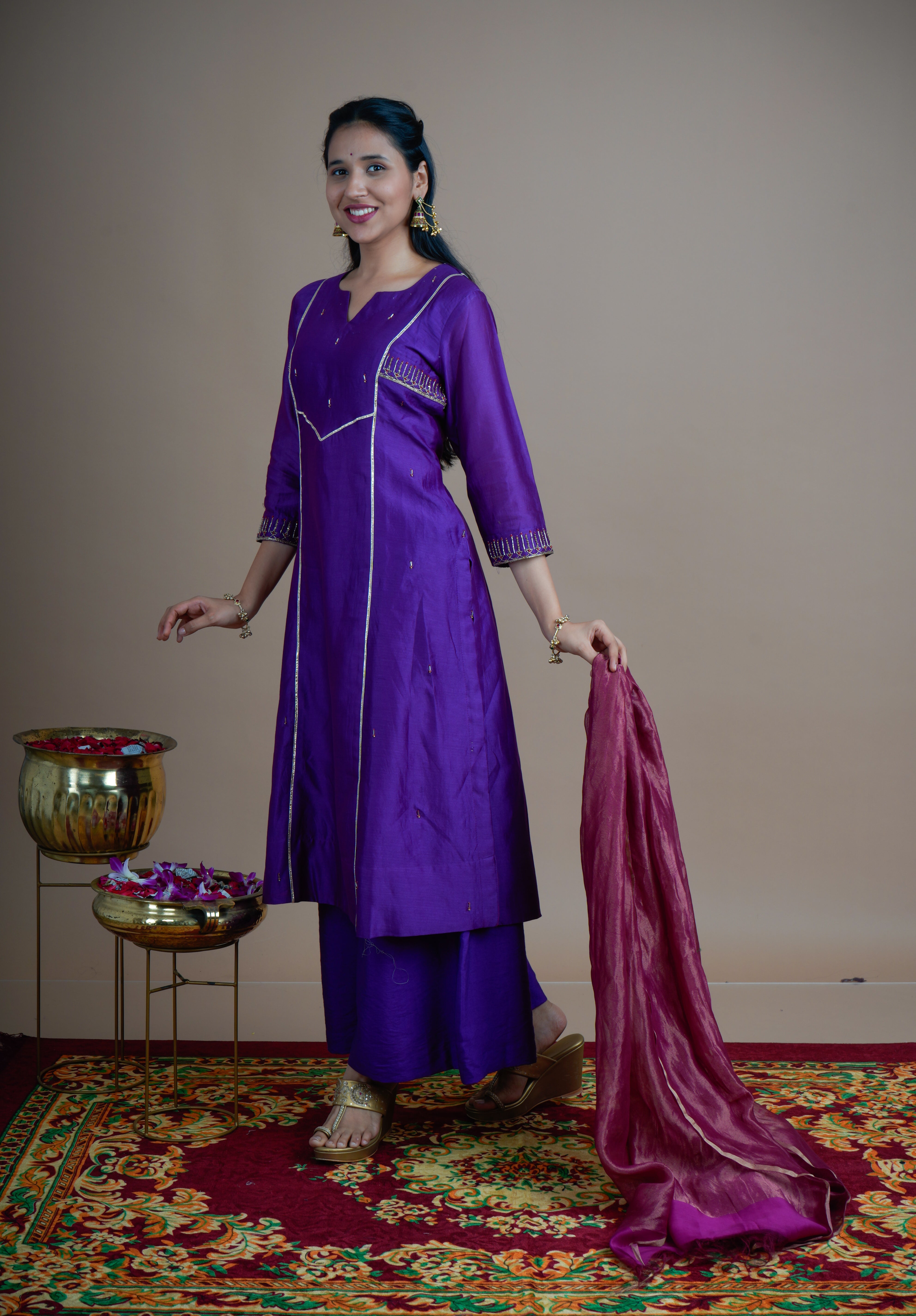 Indrani - Kurta Pant set with Dupatta