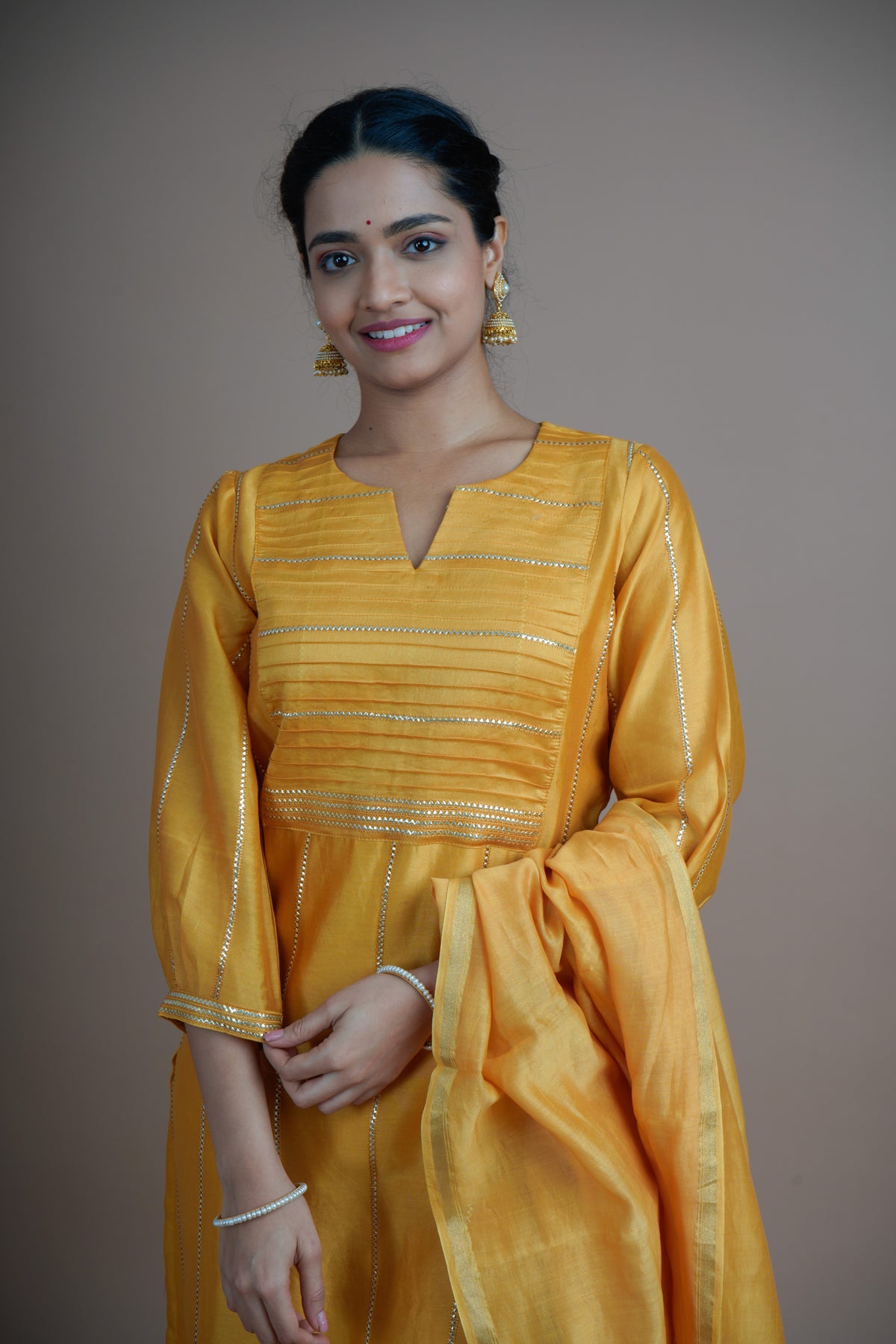 Suvarna (सुवर्ण) – Golden Radiance- Kurta pant set with Dupatta