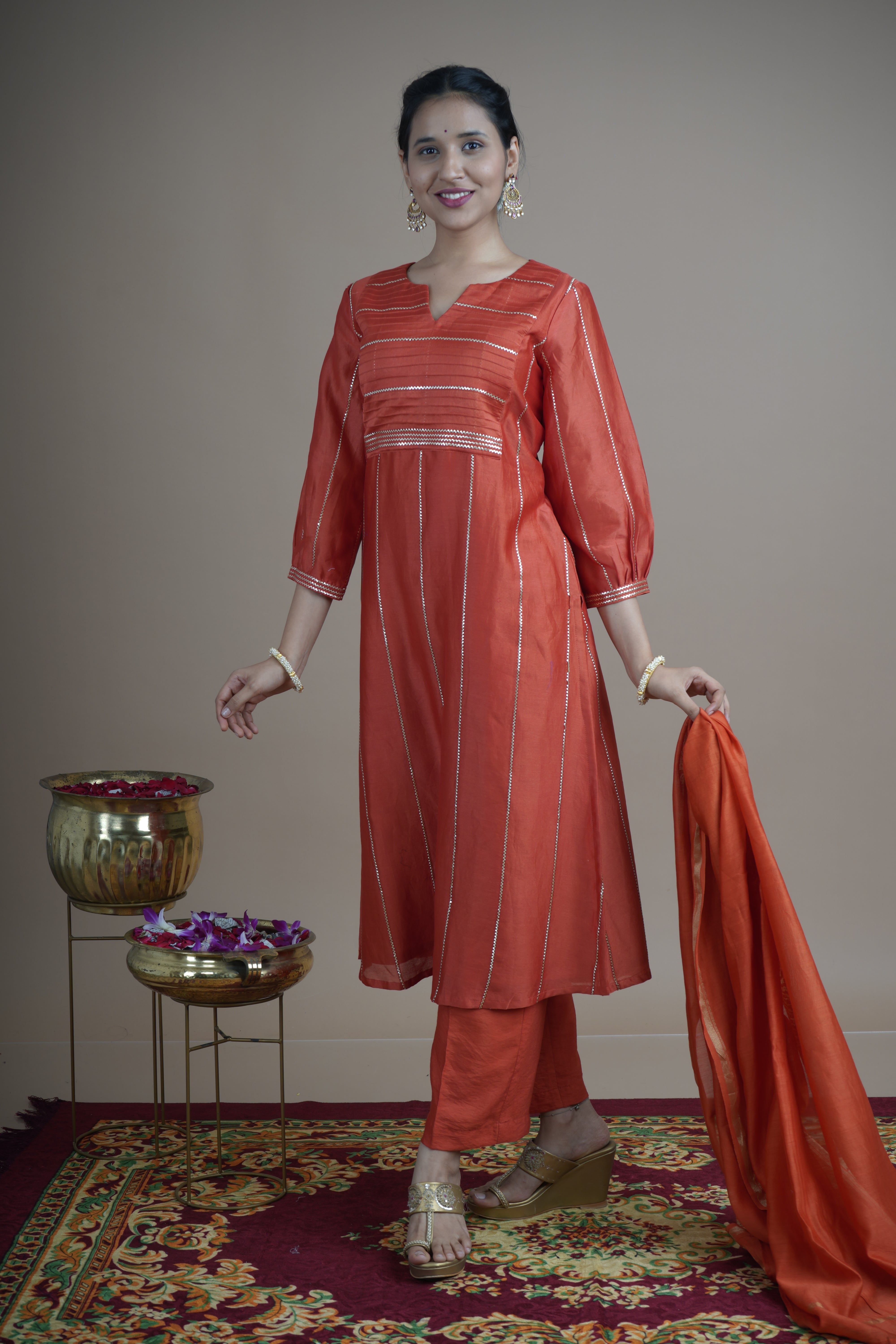 Aruna (The First Light of Dawn)- Kurta Pant set with Dupatta