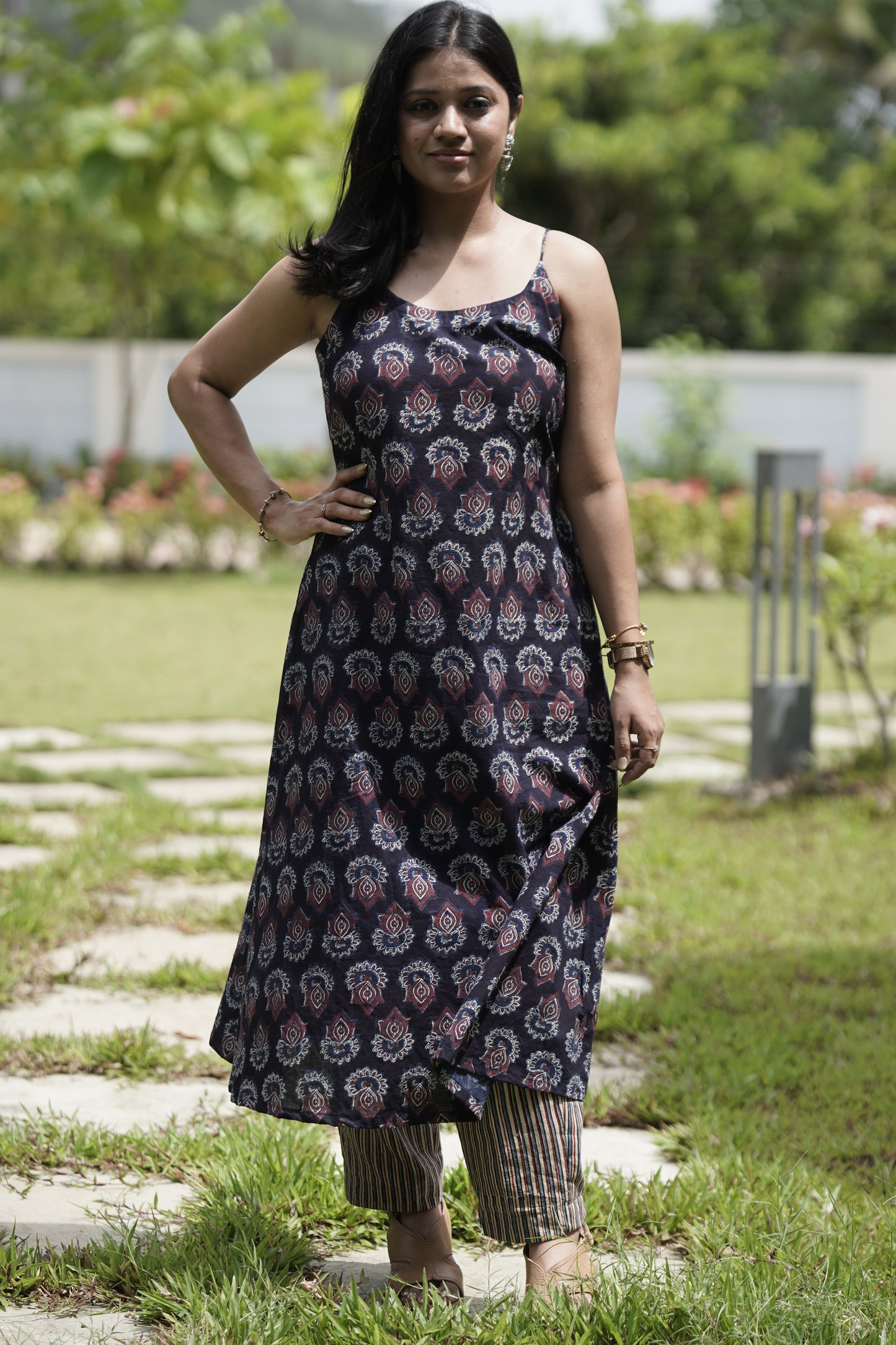 Ajrakh slip dress