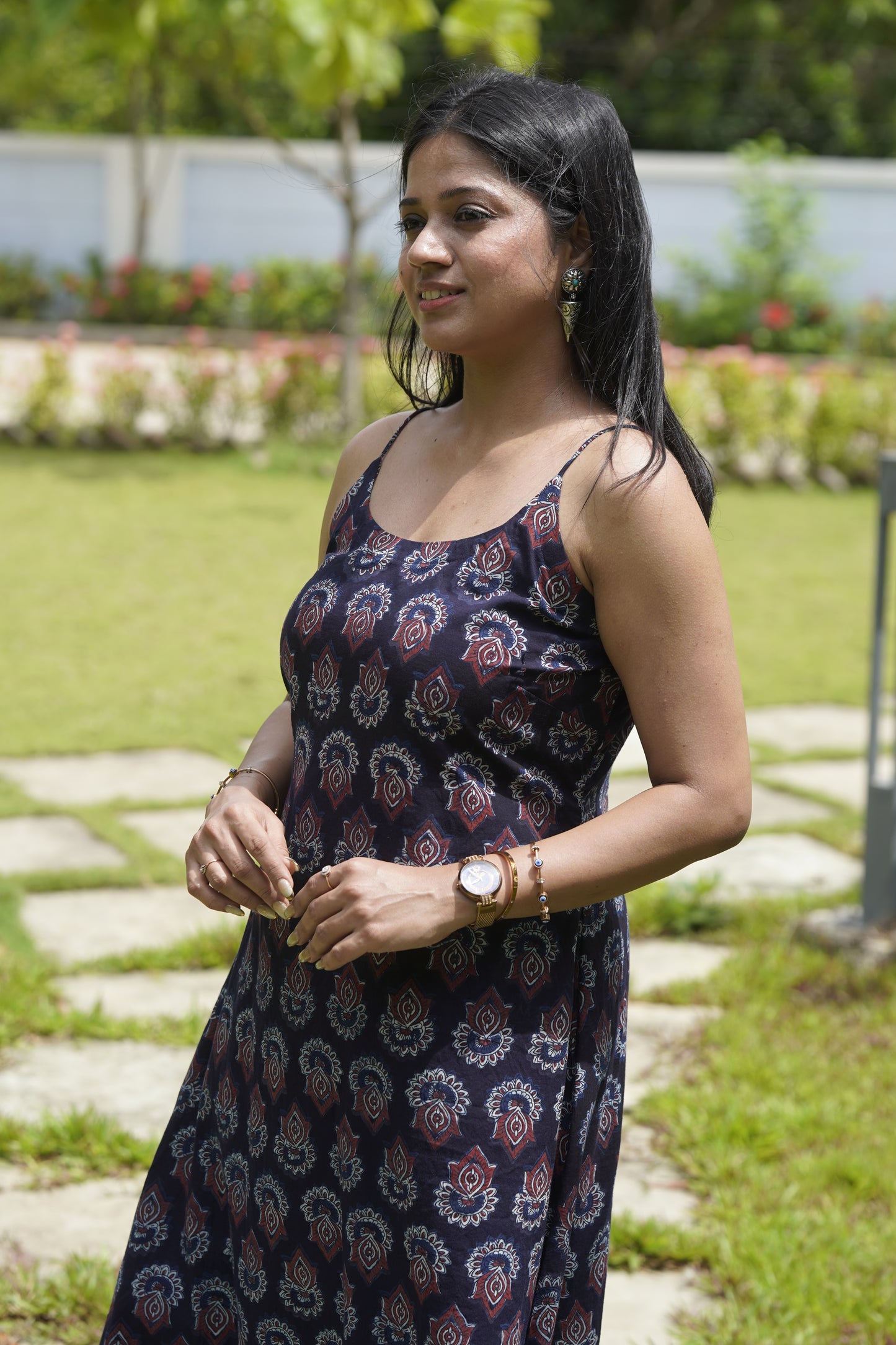Ajrakh slip dress