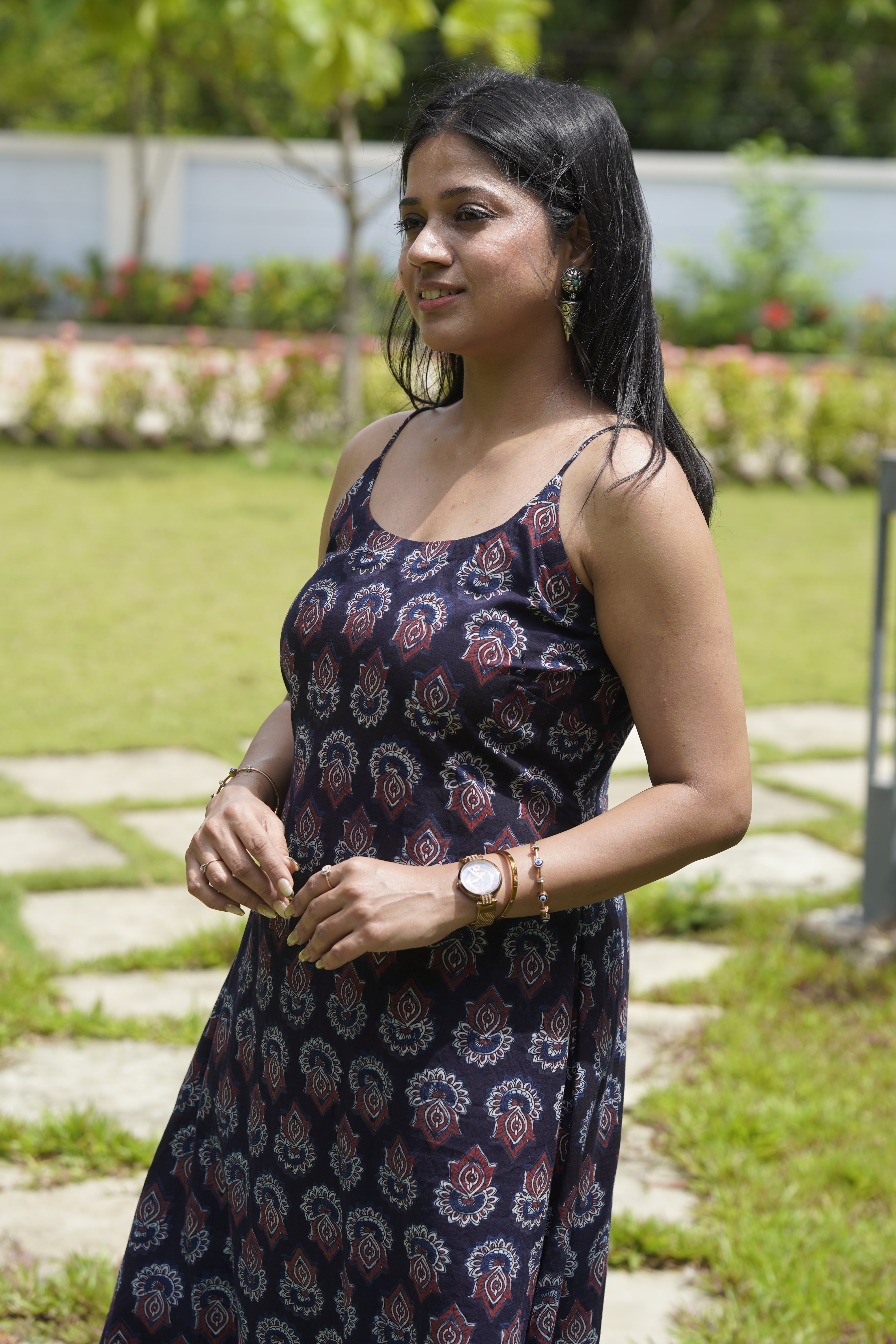 Ajrakh slip dress