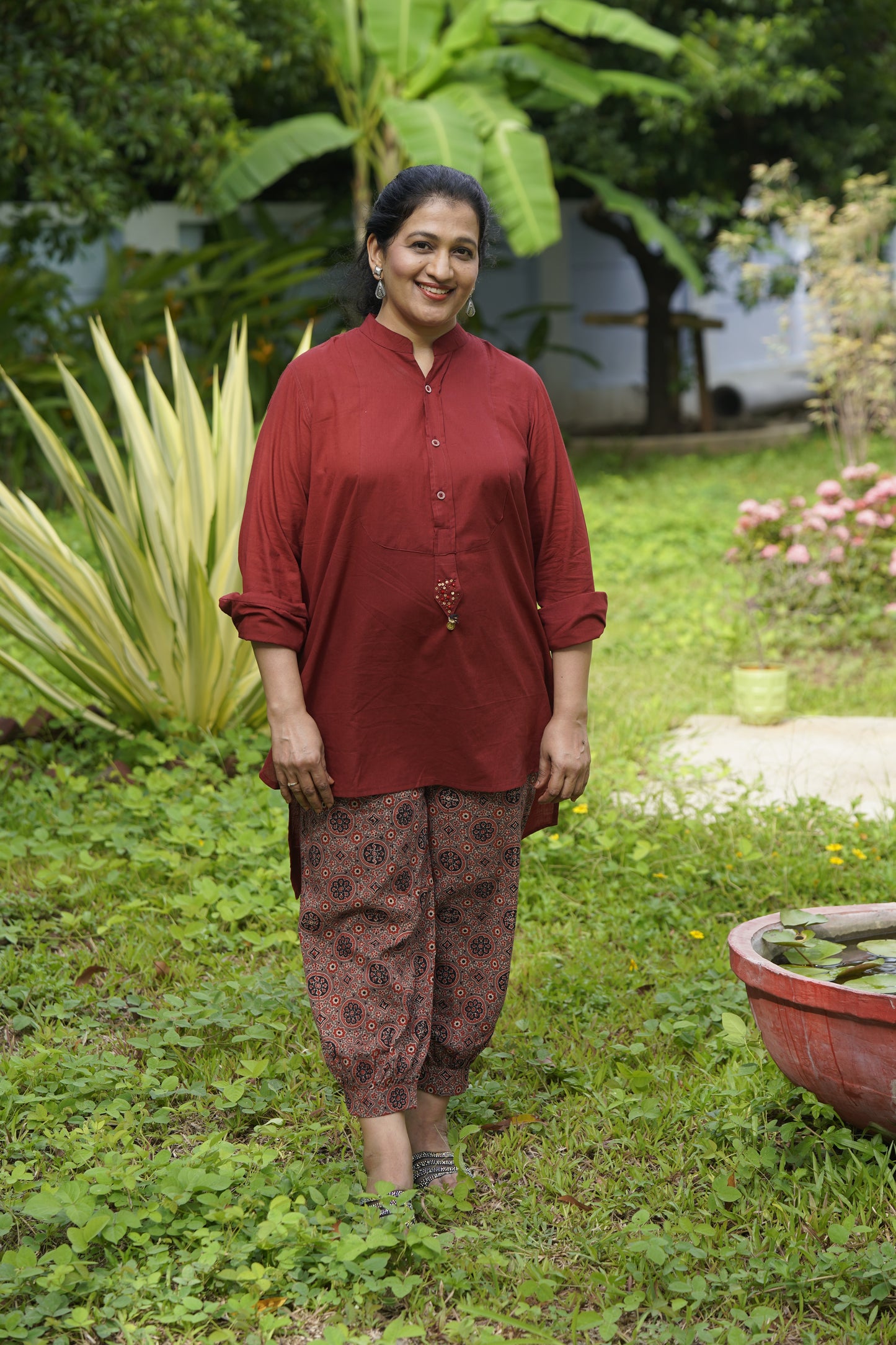 Cotton shirt - Maroon