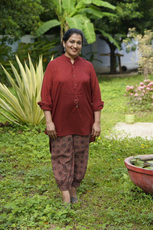 Cotton shirt - Maroon