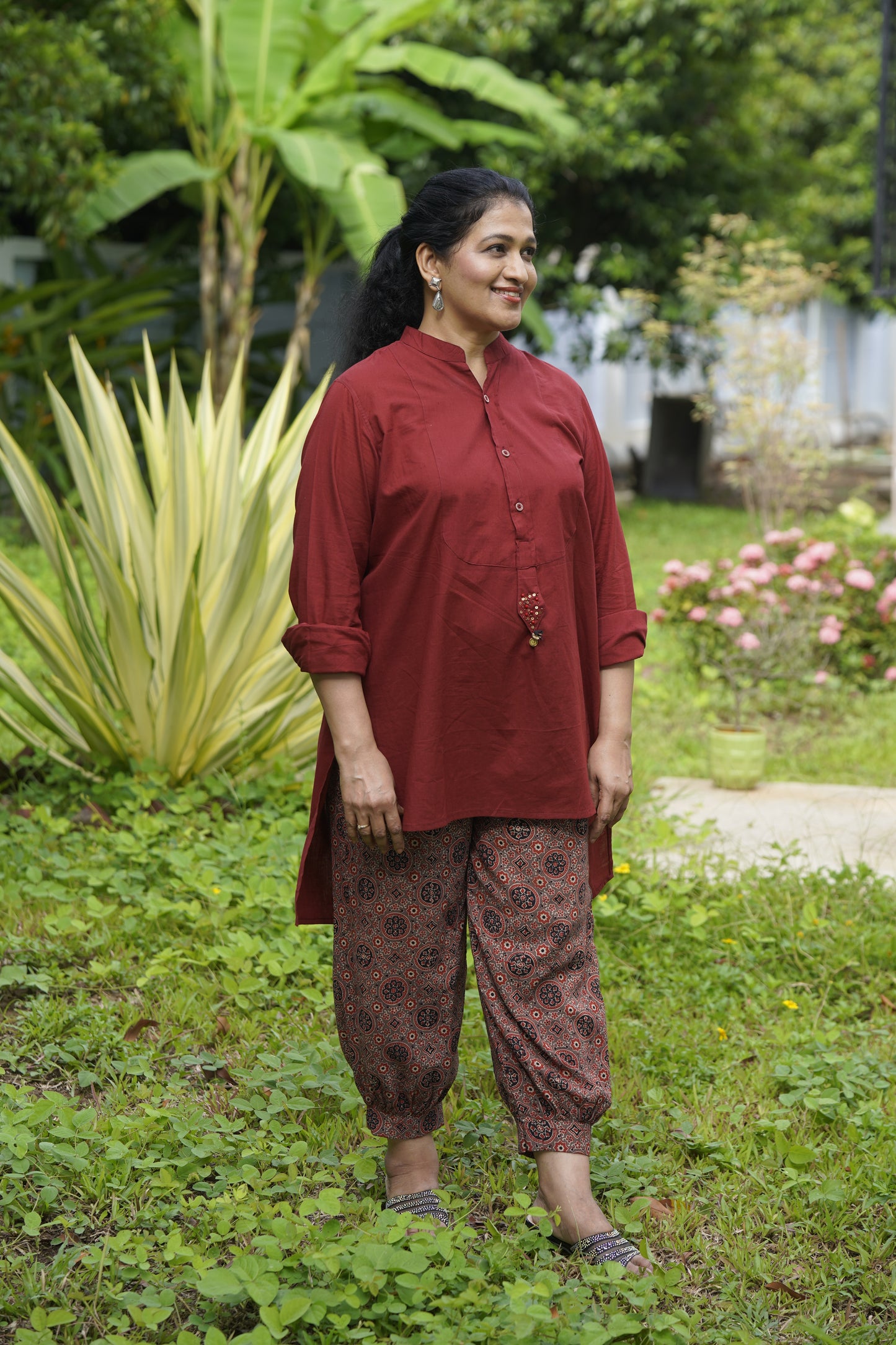 Cotton shirt - Maroon