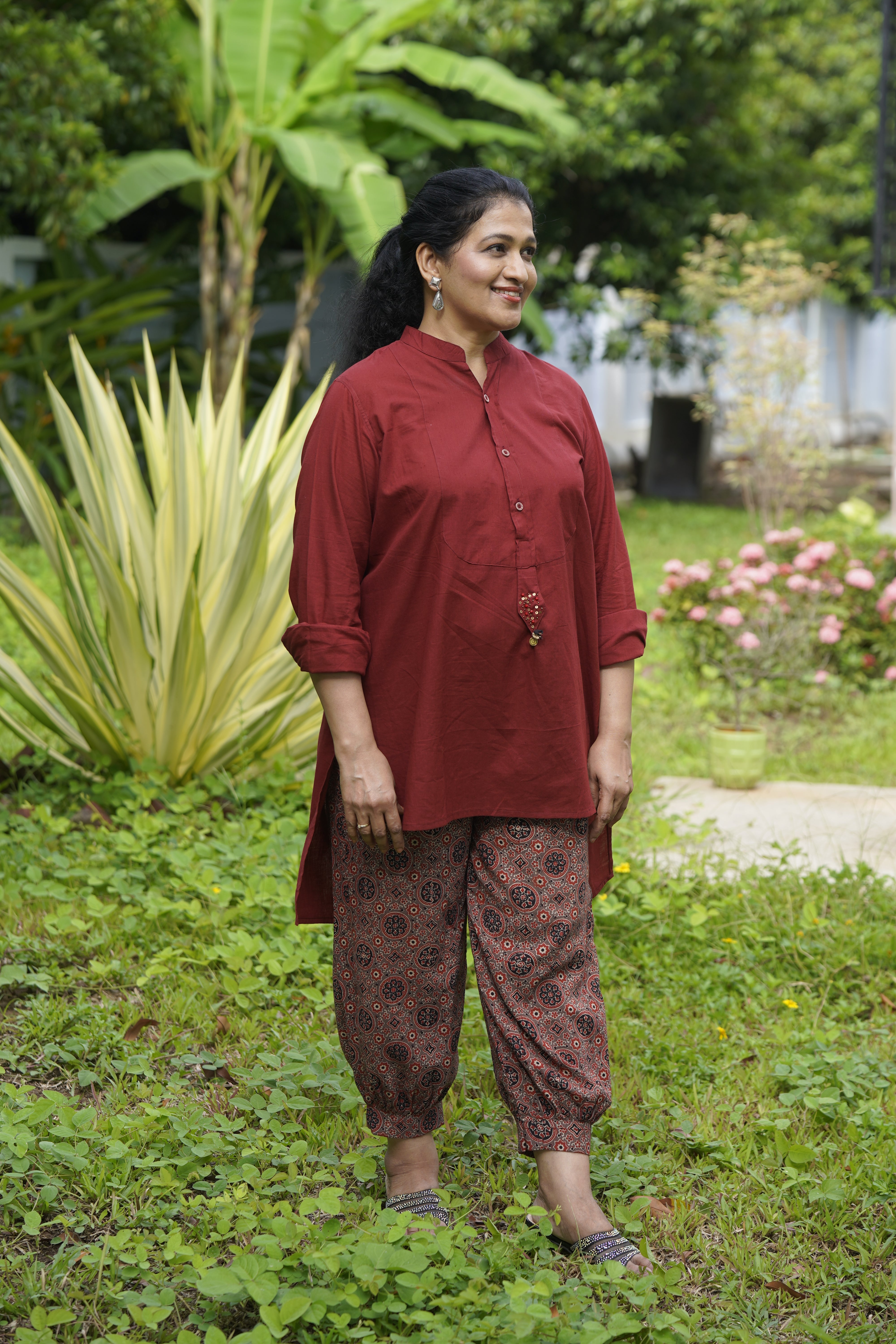 Cotton shirt - Maroon