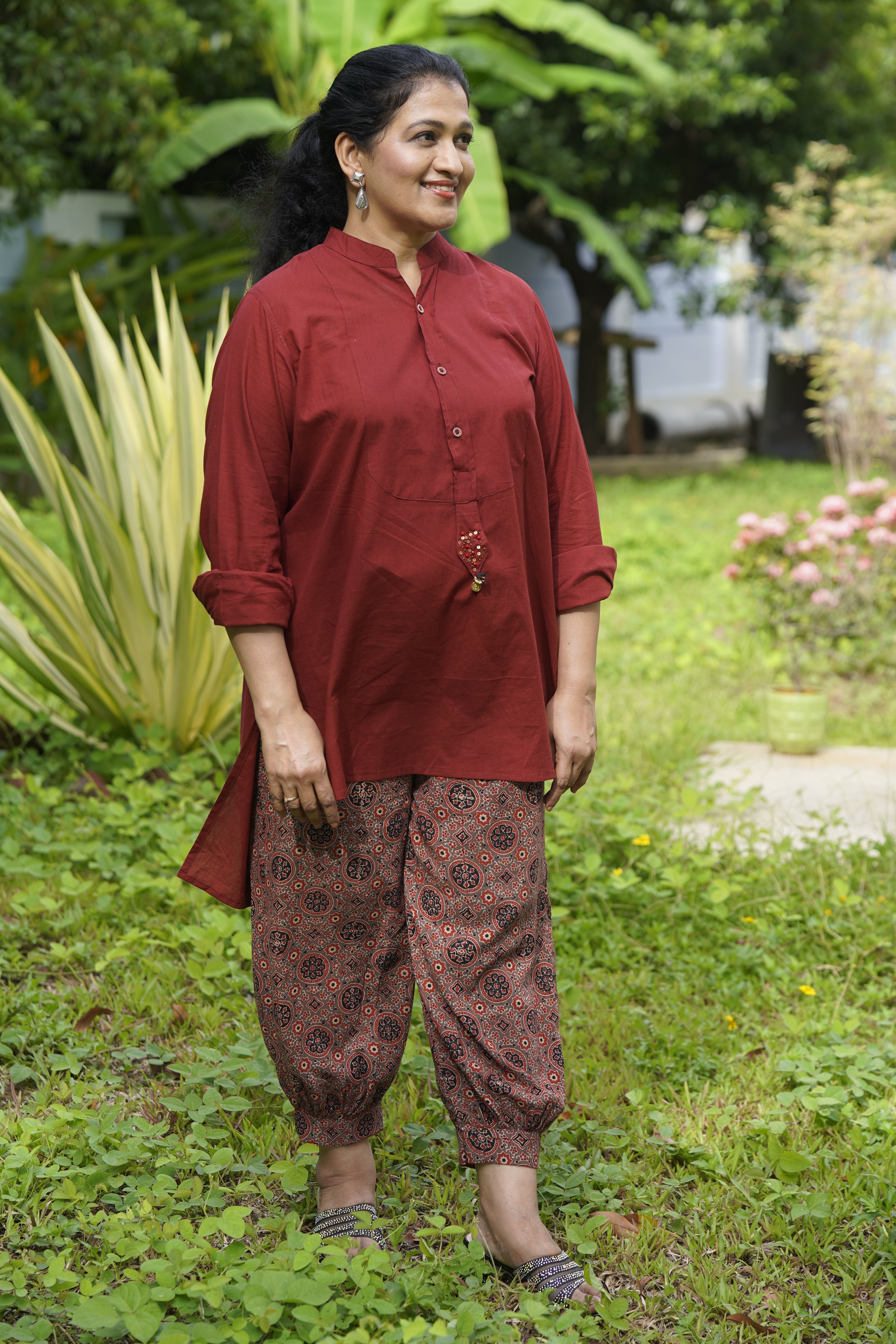 Cotton shirt - Maroon