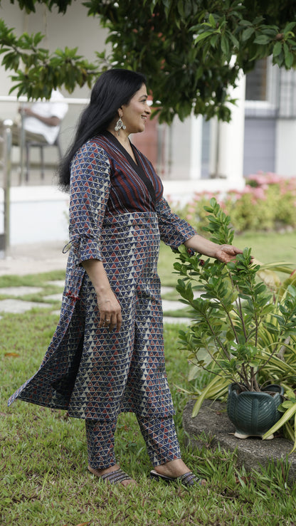 Handblock Printed Cotton Kurta Pant Set