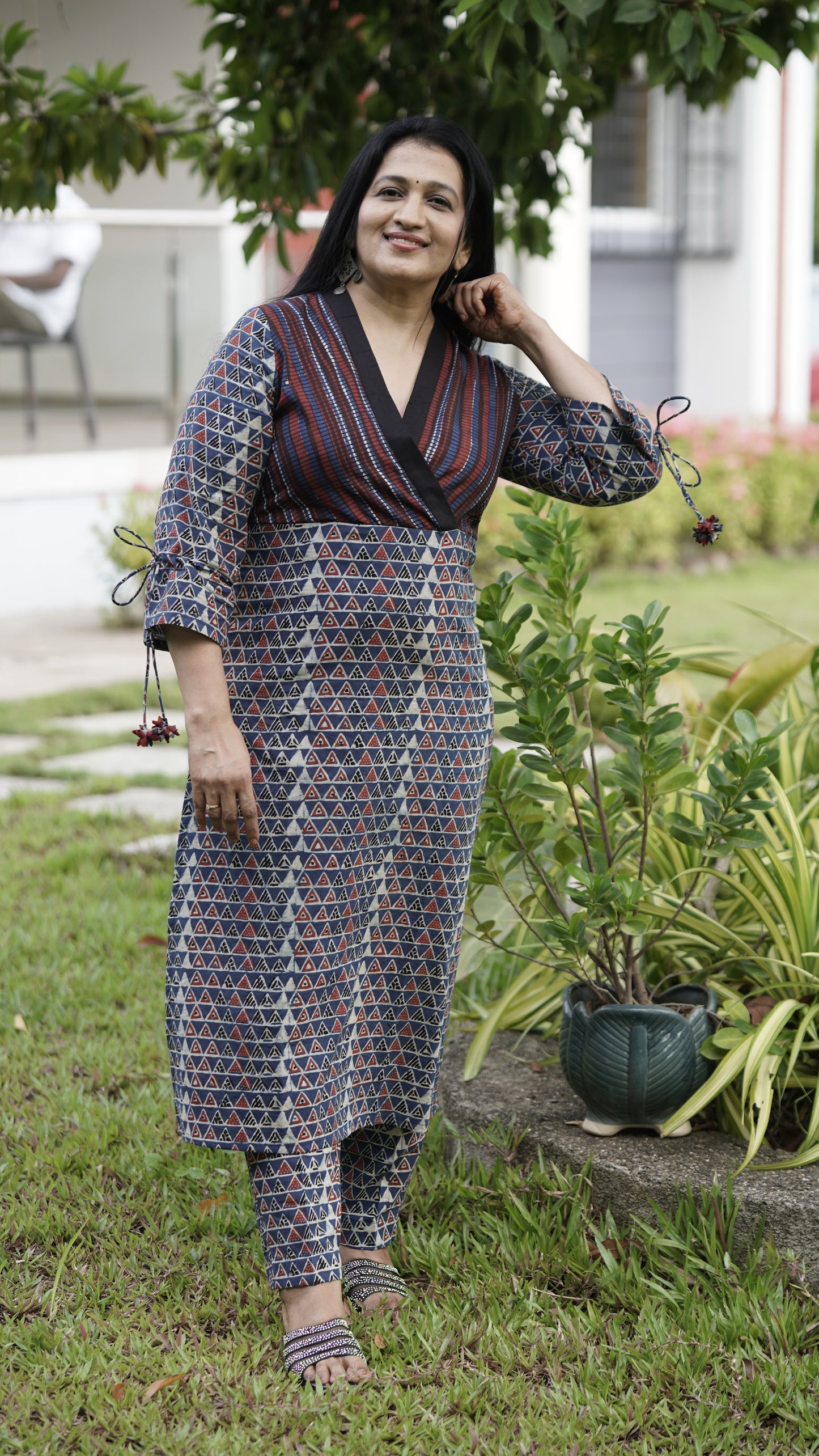 Handblock Printed Cotton Kurta Pant Set