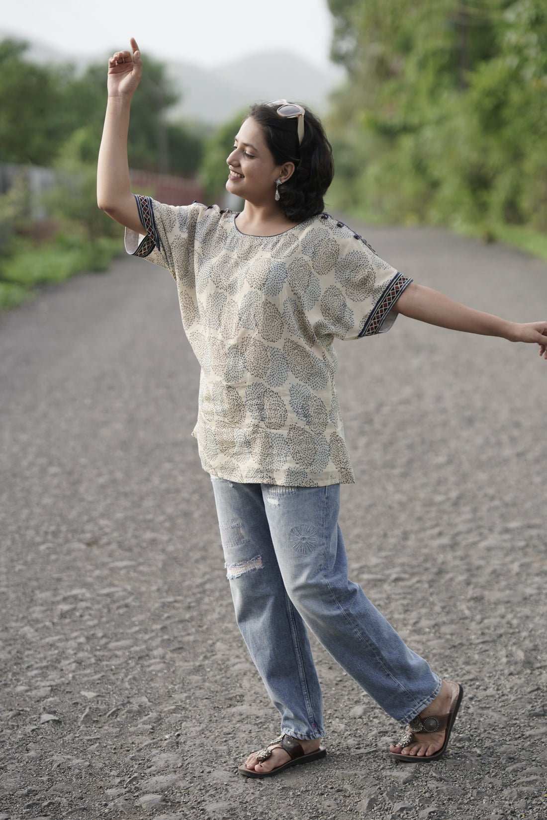 Mulmul loose short top