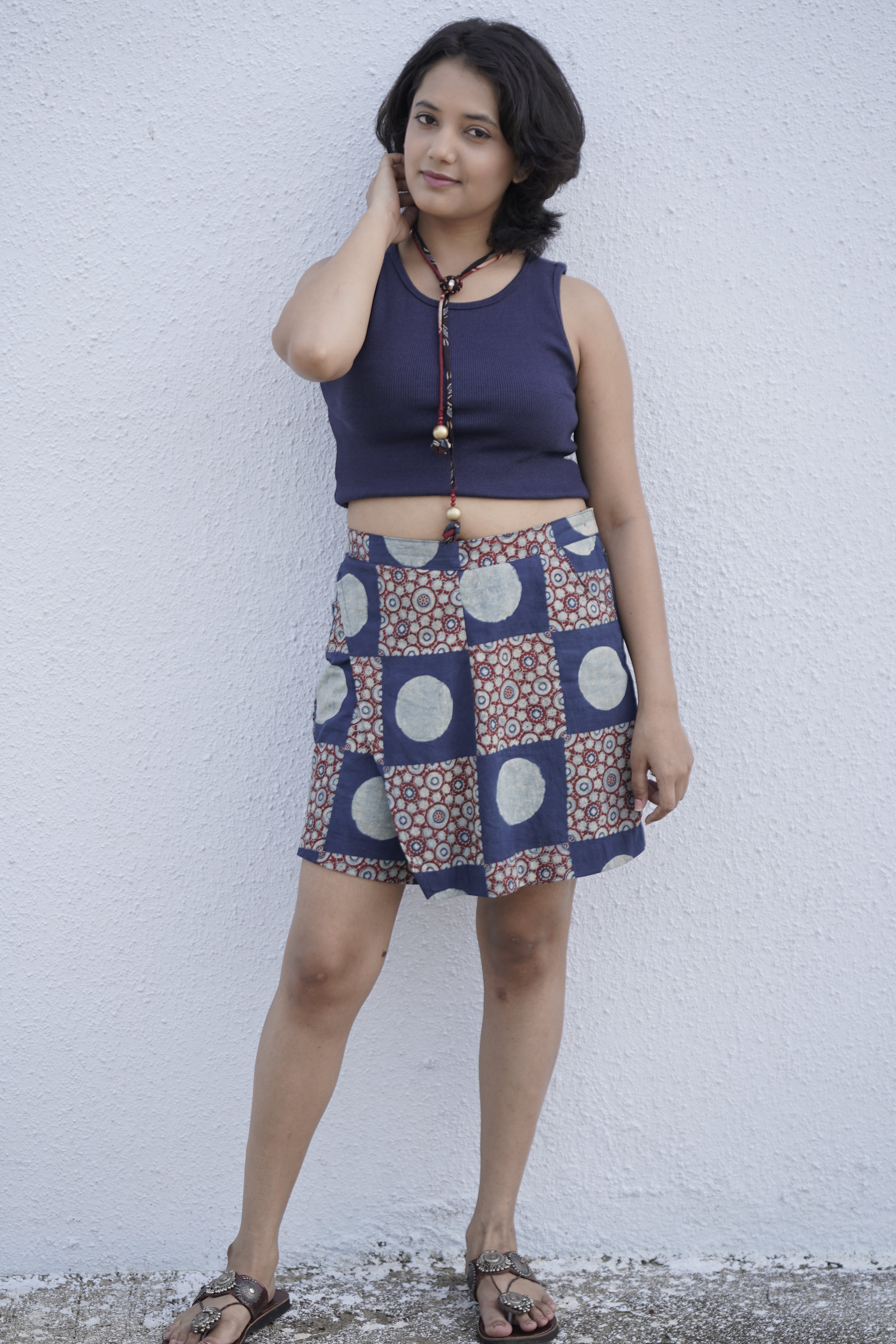 Ajrakh skort pant