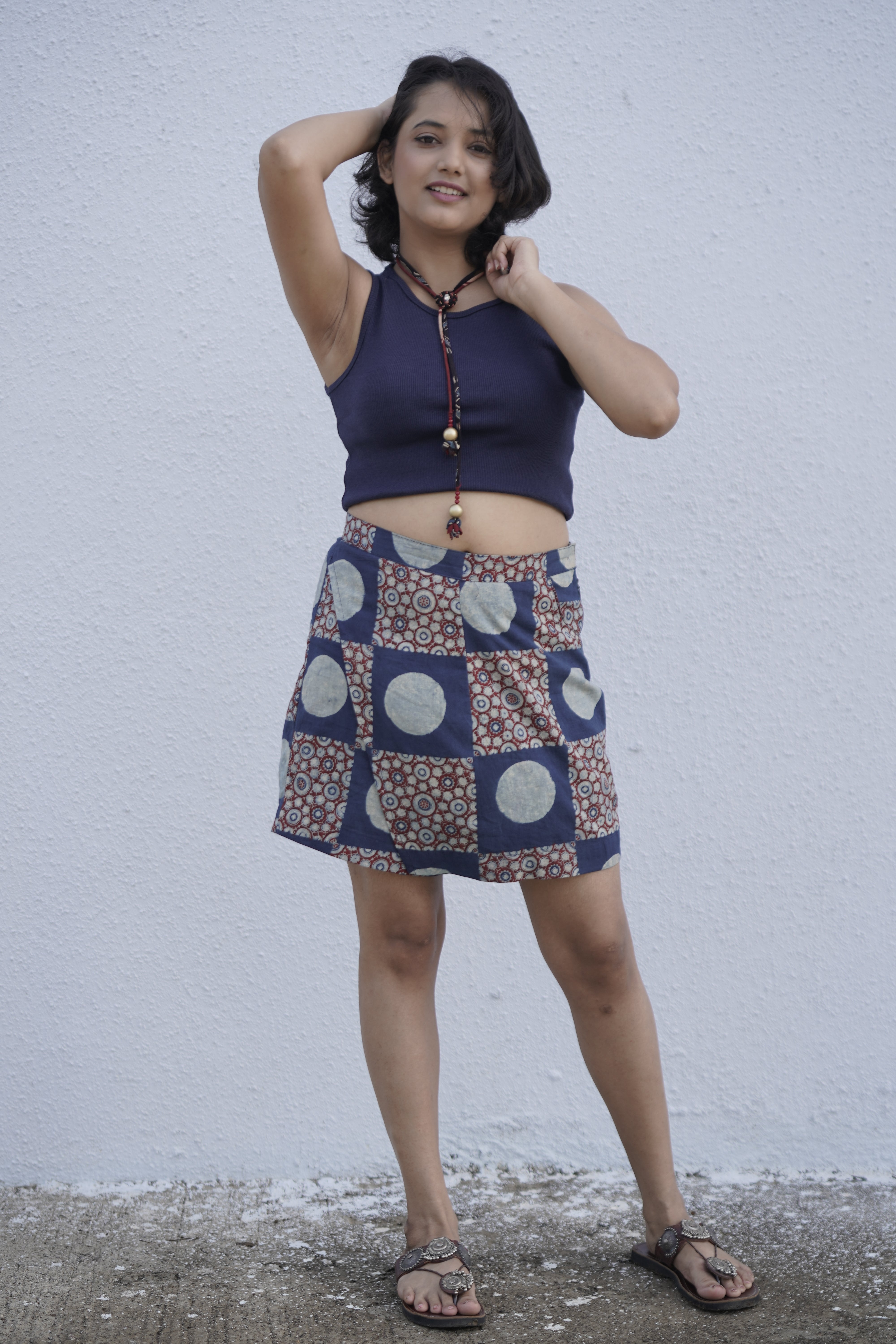 Ajrakh skort pant