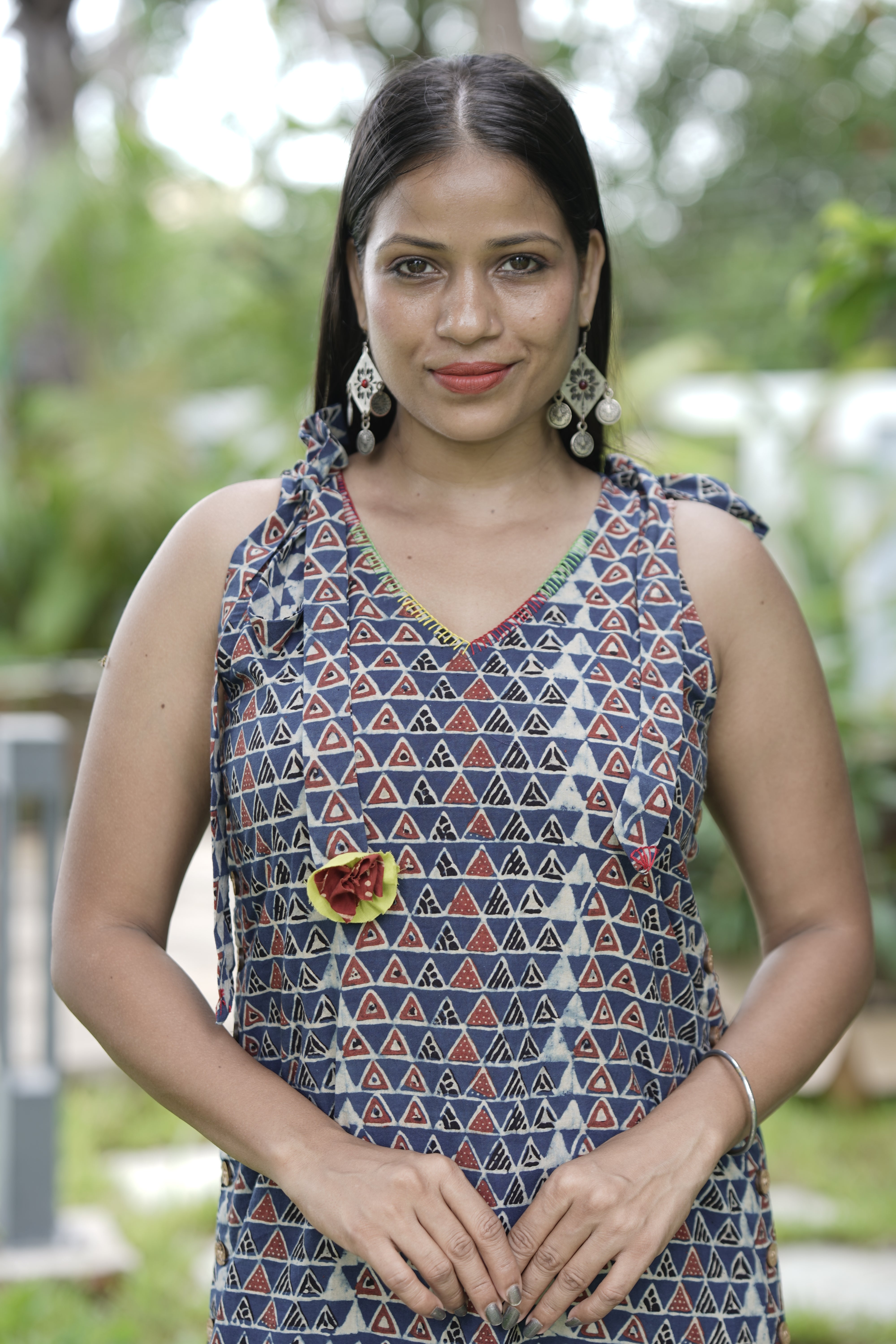 Shoulder Tie-Up Knot Dress