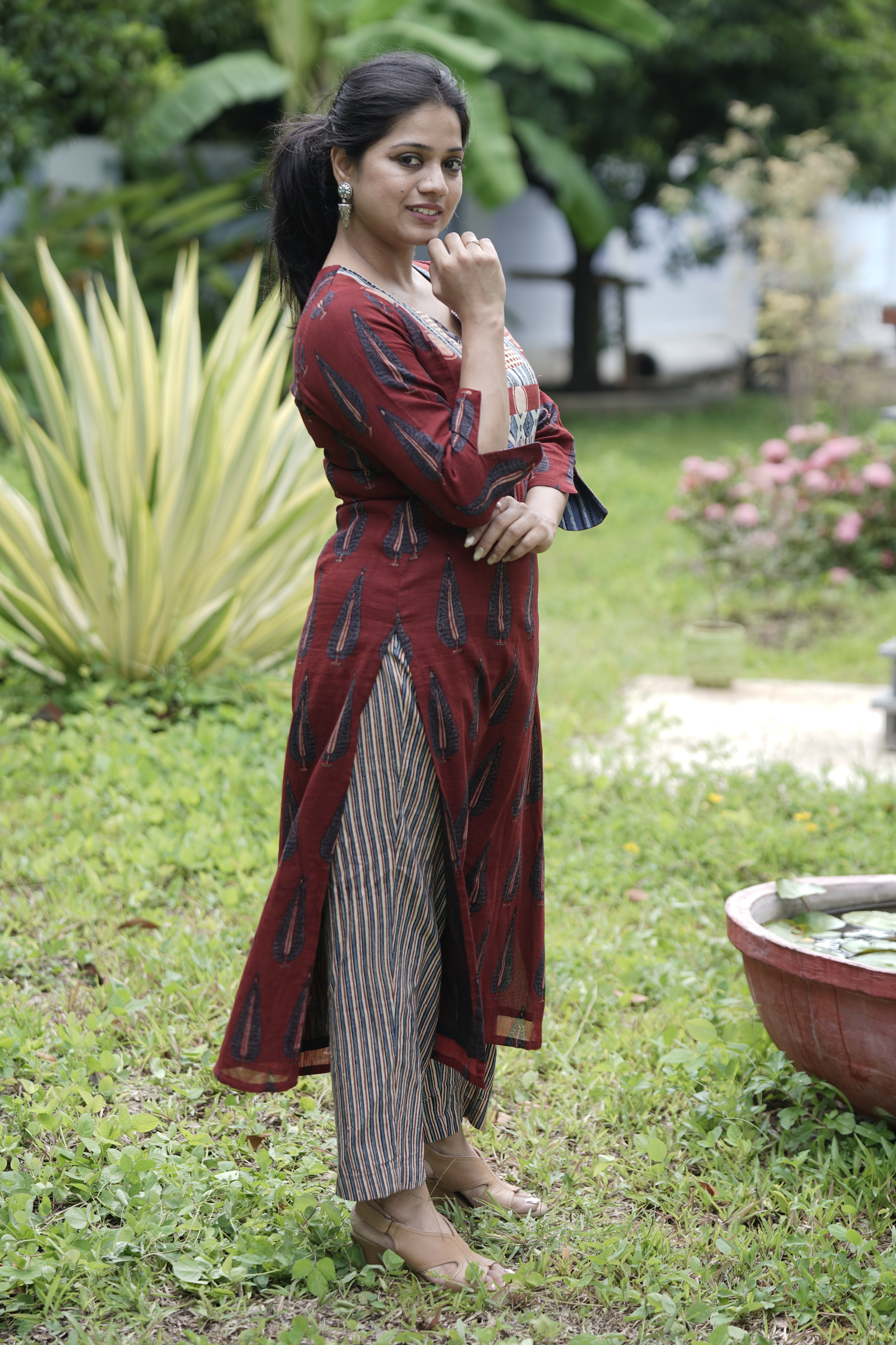 Long Straight Fit Kurta with Patch work