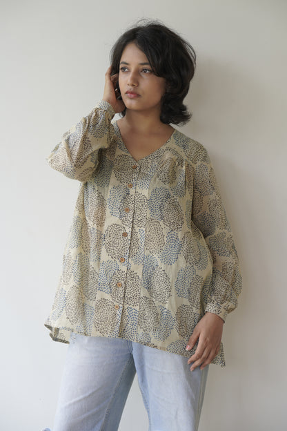 Mulmul Shirt Short top - White