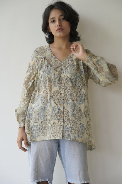 Mulmul Shirt Short top - White